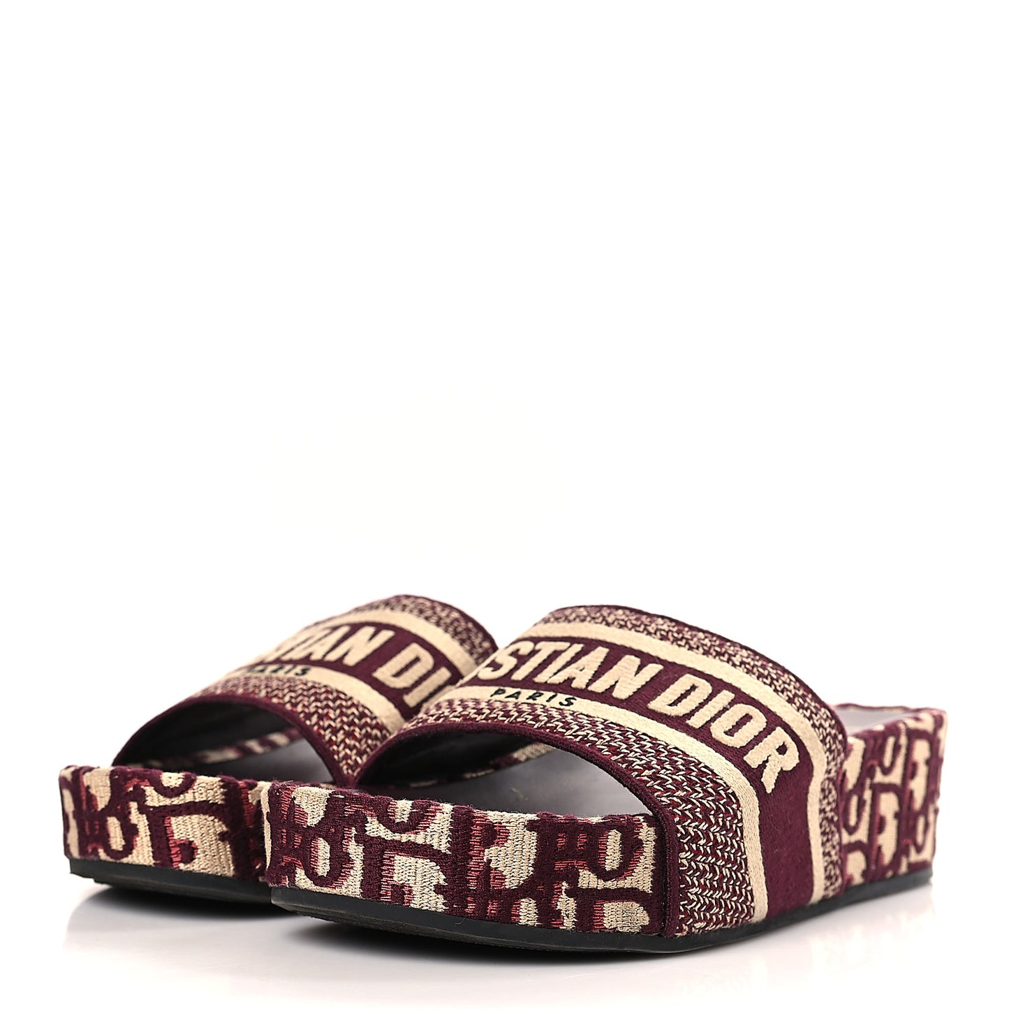 Oblique D-Way Platform Sandal 39 Deep Amaranth
