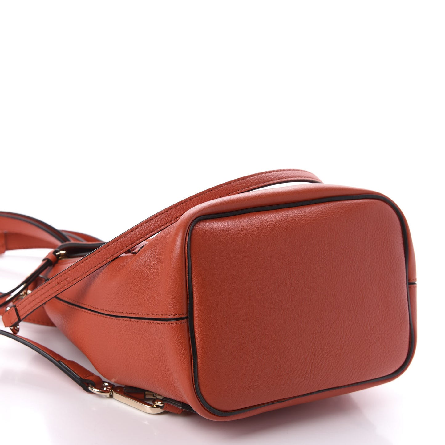 Suede Calfskin Small Faye Backpack Sepia Red