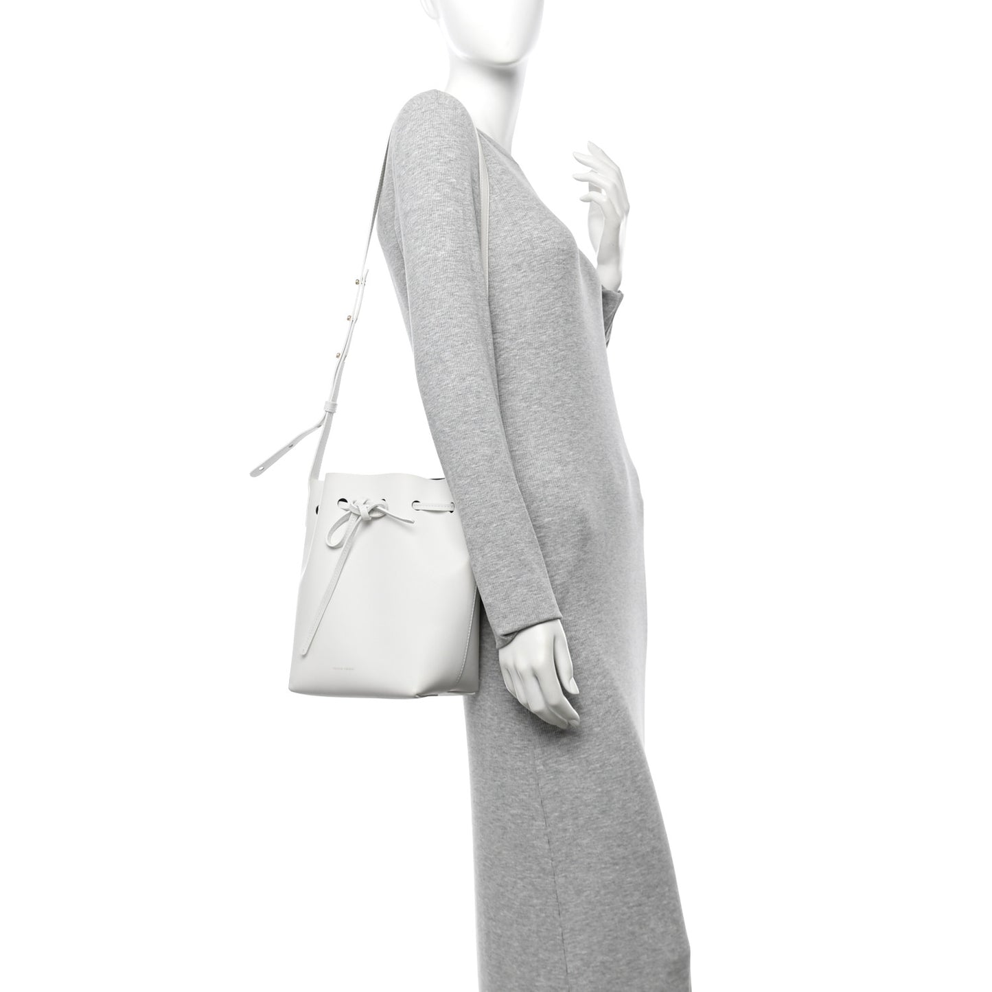 Calfskin Mini Bucket Bag White