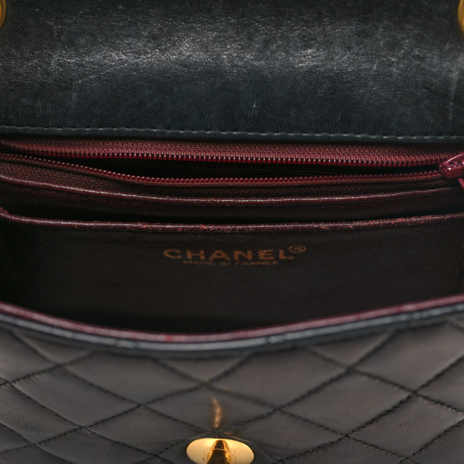 Chanel Lambskin Quilted Mini Square Flap Black 11 of 13