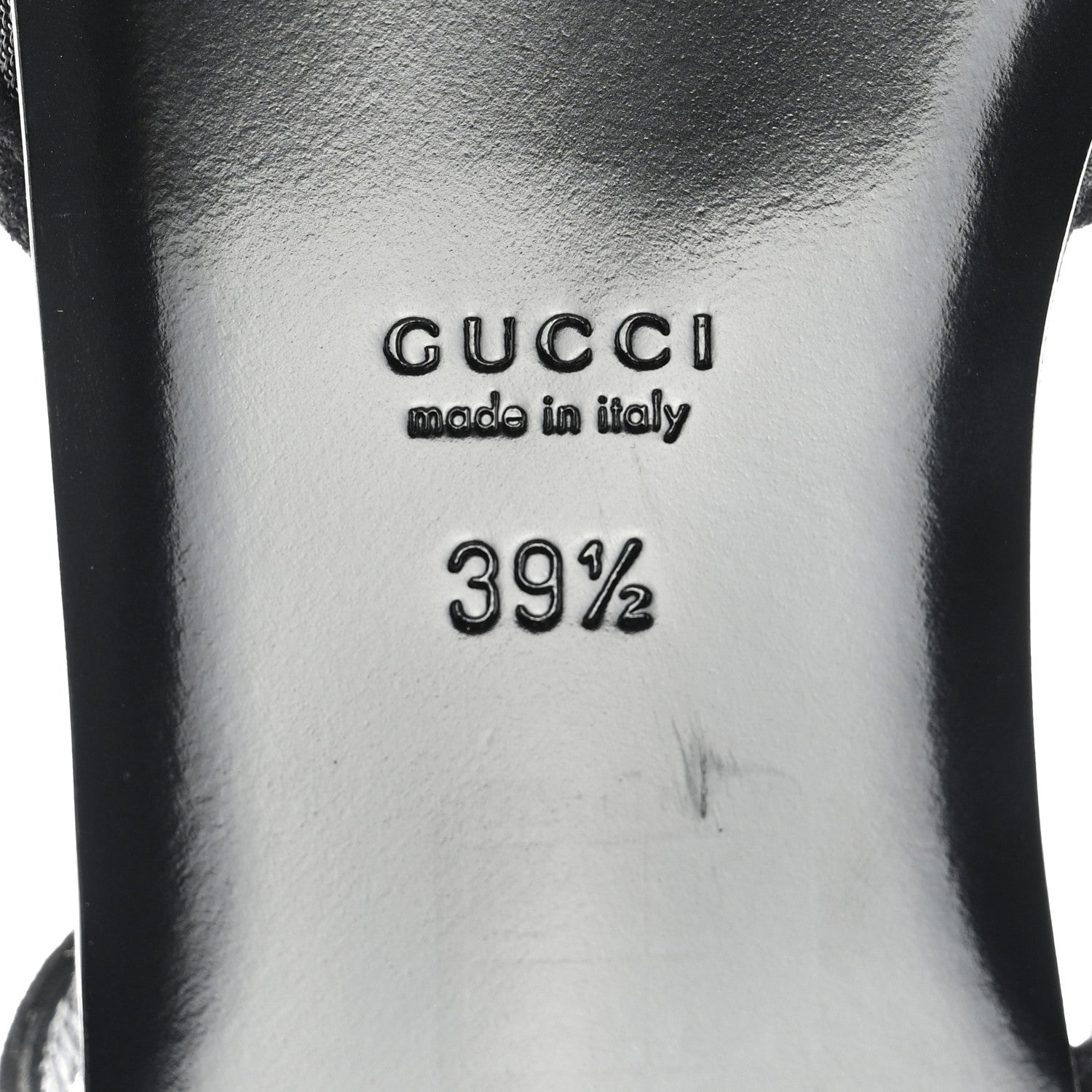 Gucci Tela Retino Kid Scamosciato Crystal GG Monogram Square Demi Ballet Flats 39.5 Black 6 of 9