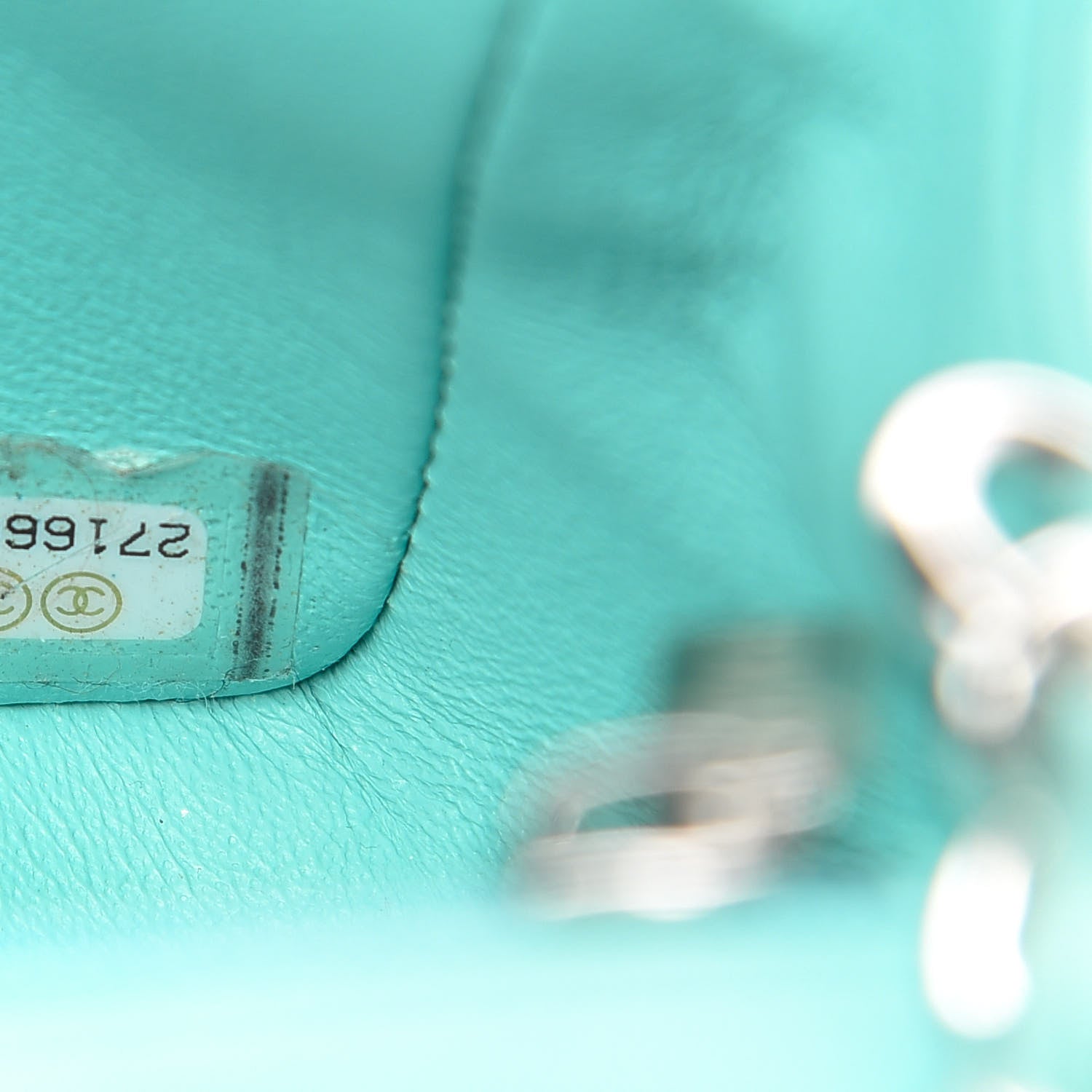 Chanel Lambskin Quilted Mini Rectangular Flap Light Blue 7 of 14