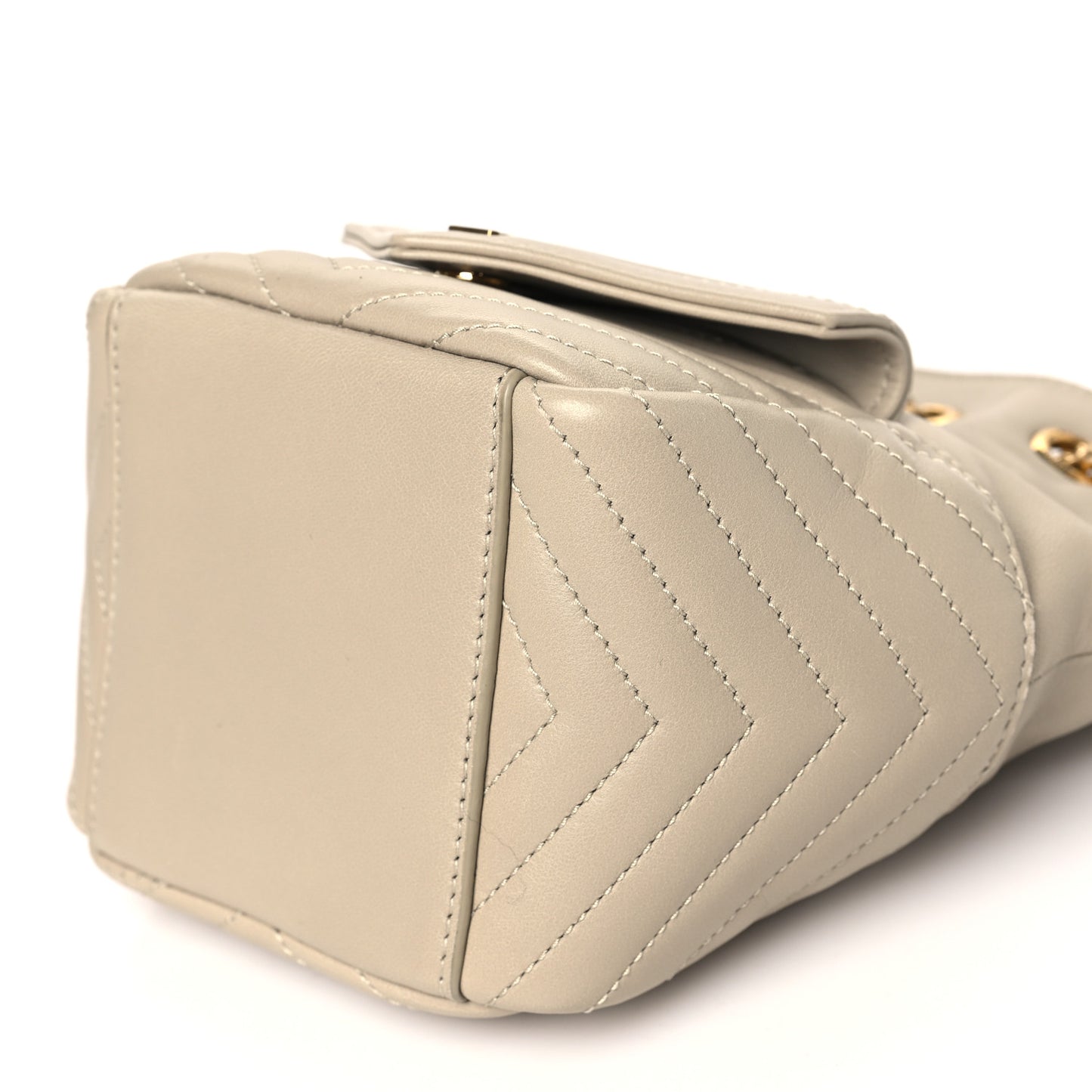 Lambskin Matelasse Monogram Joe Nano Bucket Bag Beige