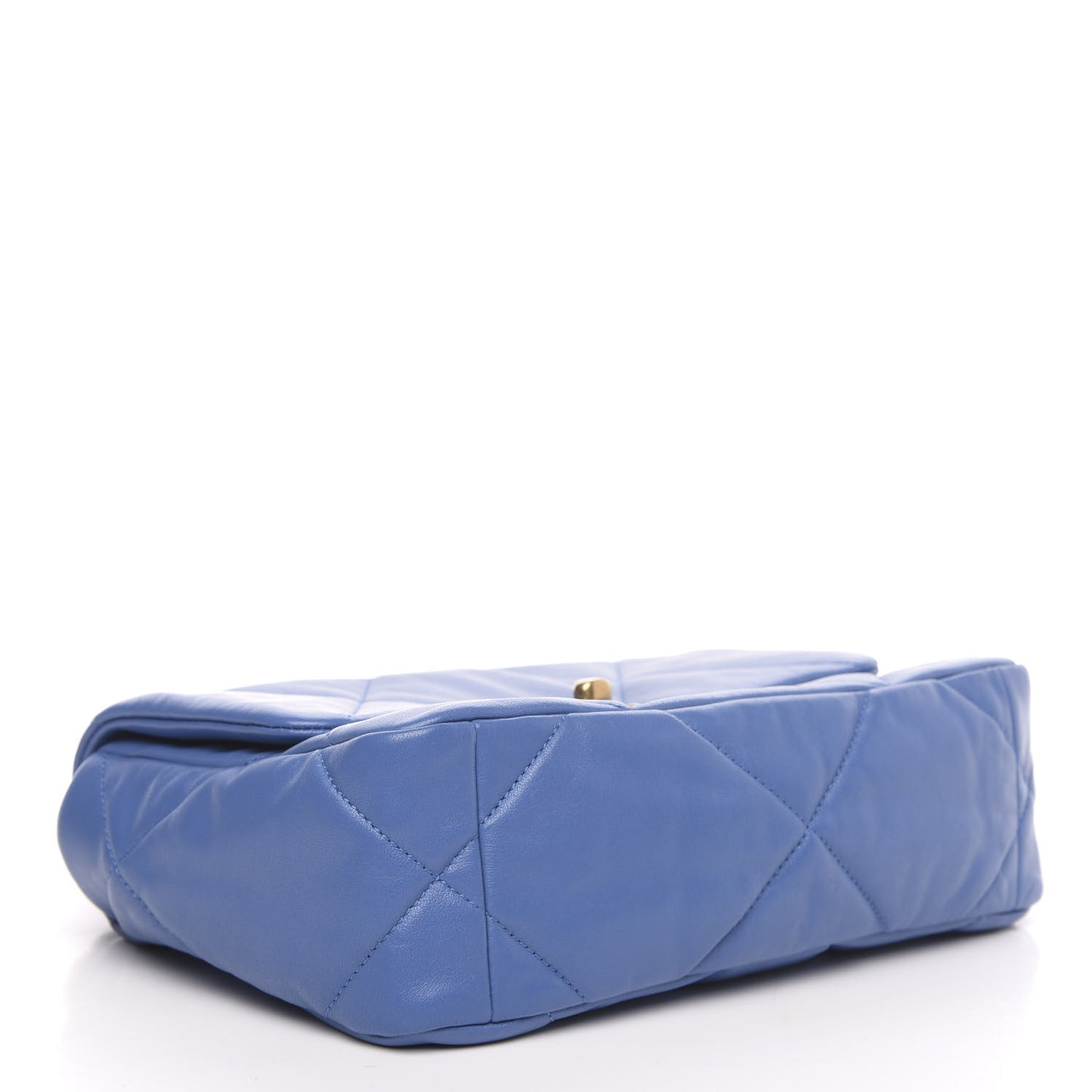 Lambskin Quilted Medium 19 Flap Blue