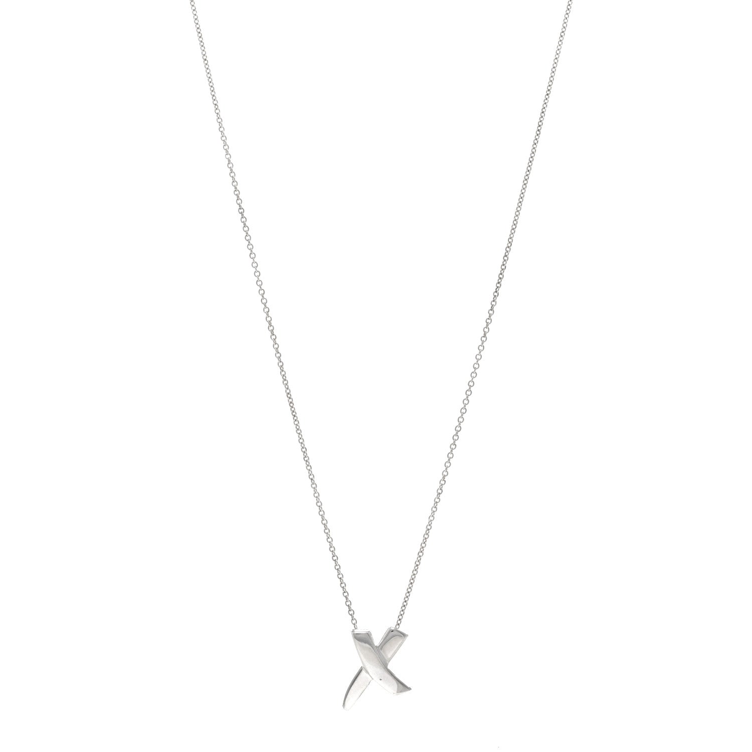 Tiffany Sterling Silver Paloma Picasso Graffiti X Pendant Necklace 1 of 4