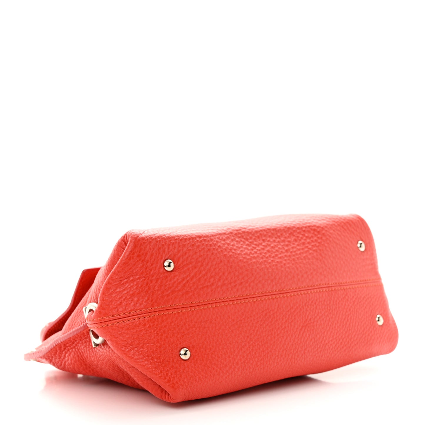 Grained Calfskin Sofia Satchel Red