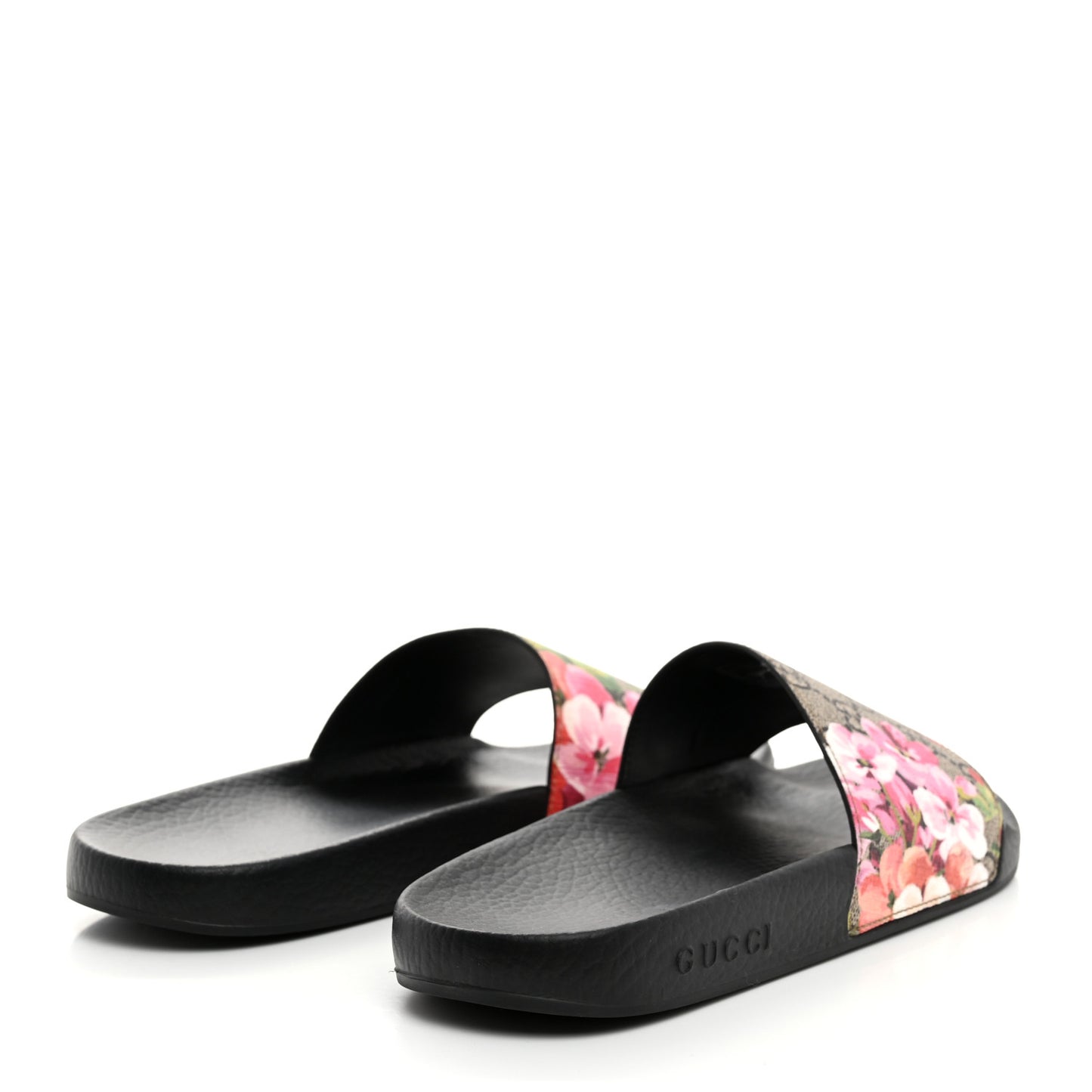 GG Supreme Monogram Blooms Slide Sandals 39 Beige Multicolor