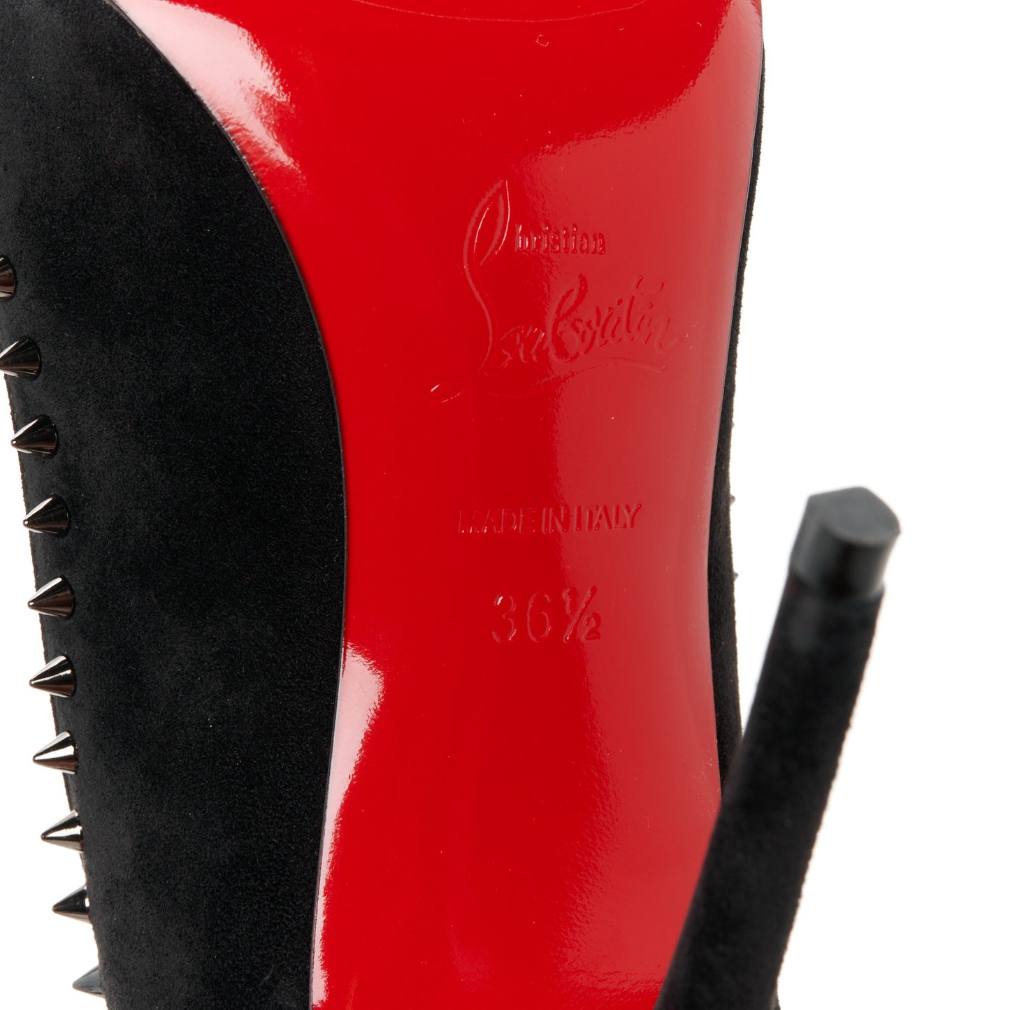 Suede Studded Anjalina 100 Pumps 36.5 Black