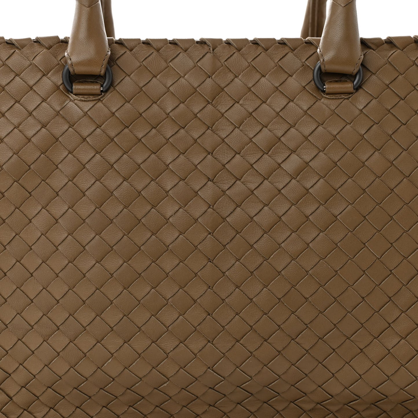 Nappa Intrecciato Brick Tote Camel