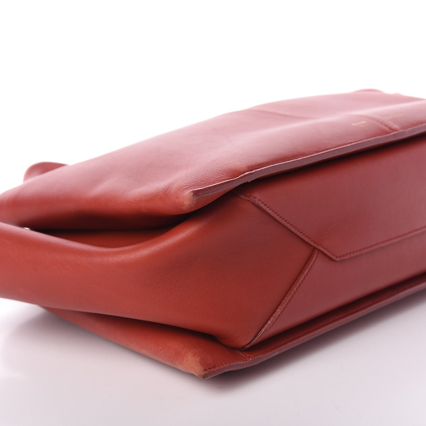 Calfskin Medium Tri-Fold Bag Red Wood