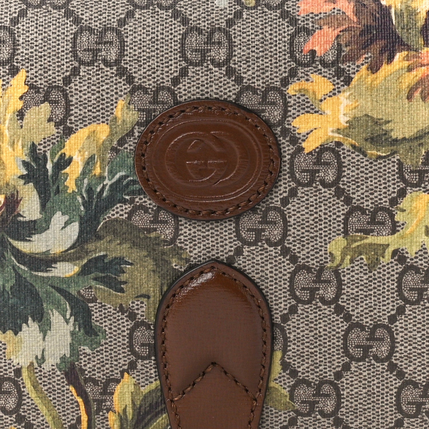 Gucci GG Supreme Monogram Azalea Calfskin Dusty Carnation Mini Retro Interlocking G Flap Shoulder Bag Beige Ebony Multicolor Brown Sugar 8 of 10