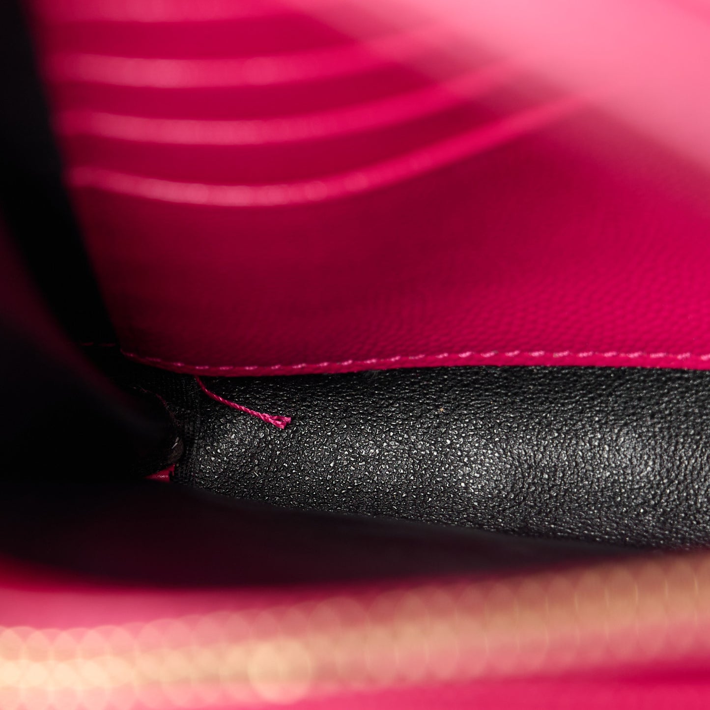 Grain De Poudre Matelasse Chevron Monogram Chain Wallet Bubblegum