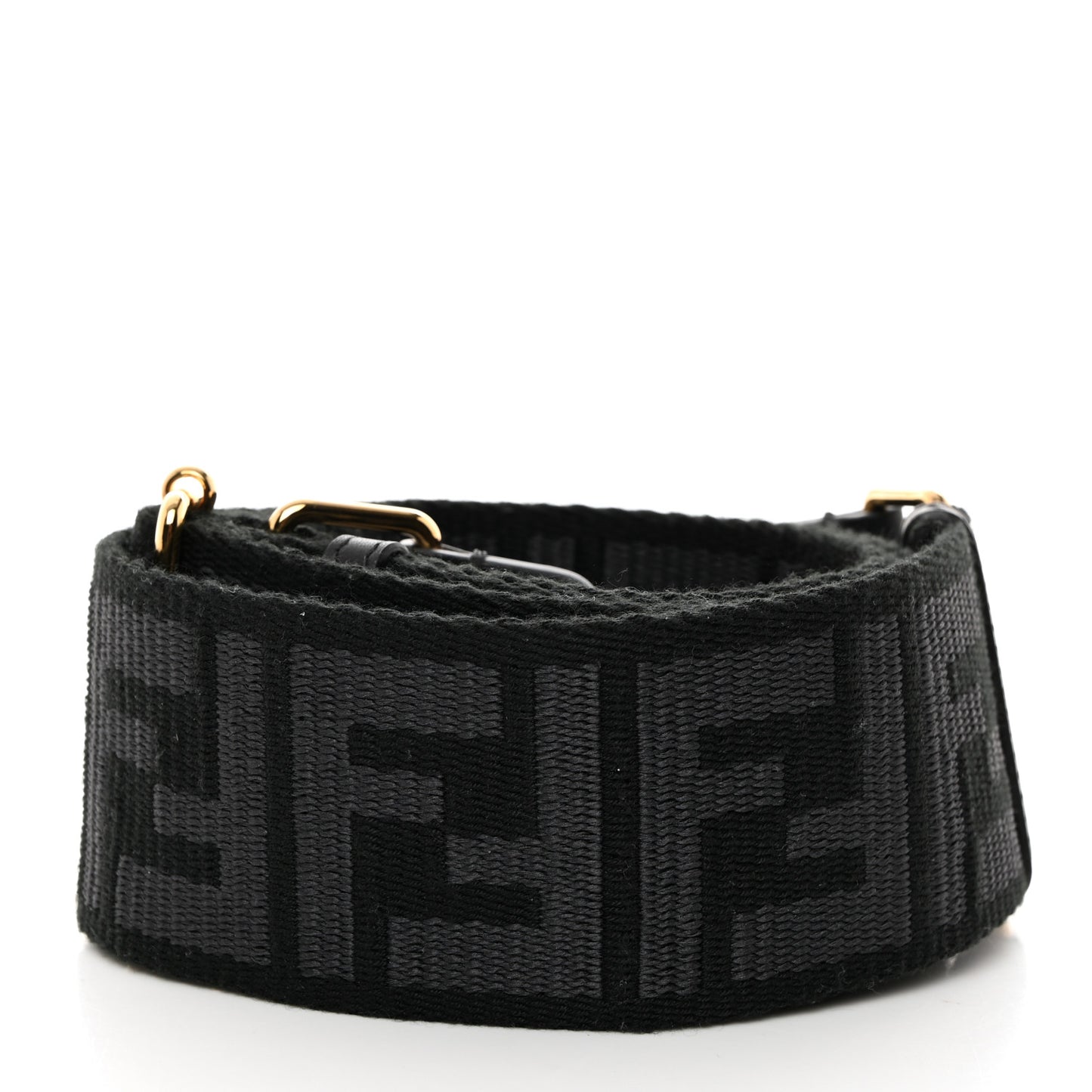 Ribbon Vitello Seta FF 1974 Adjustable Strap You Black