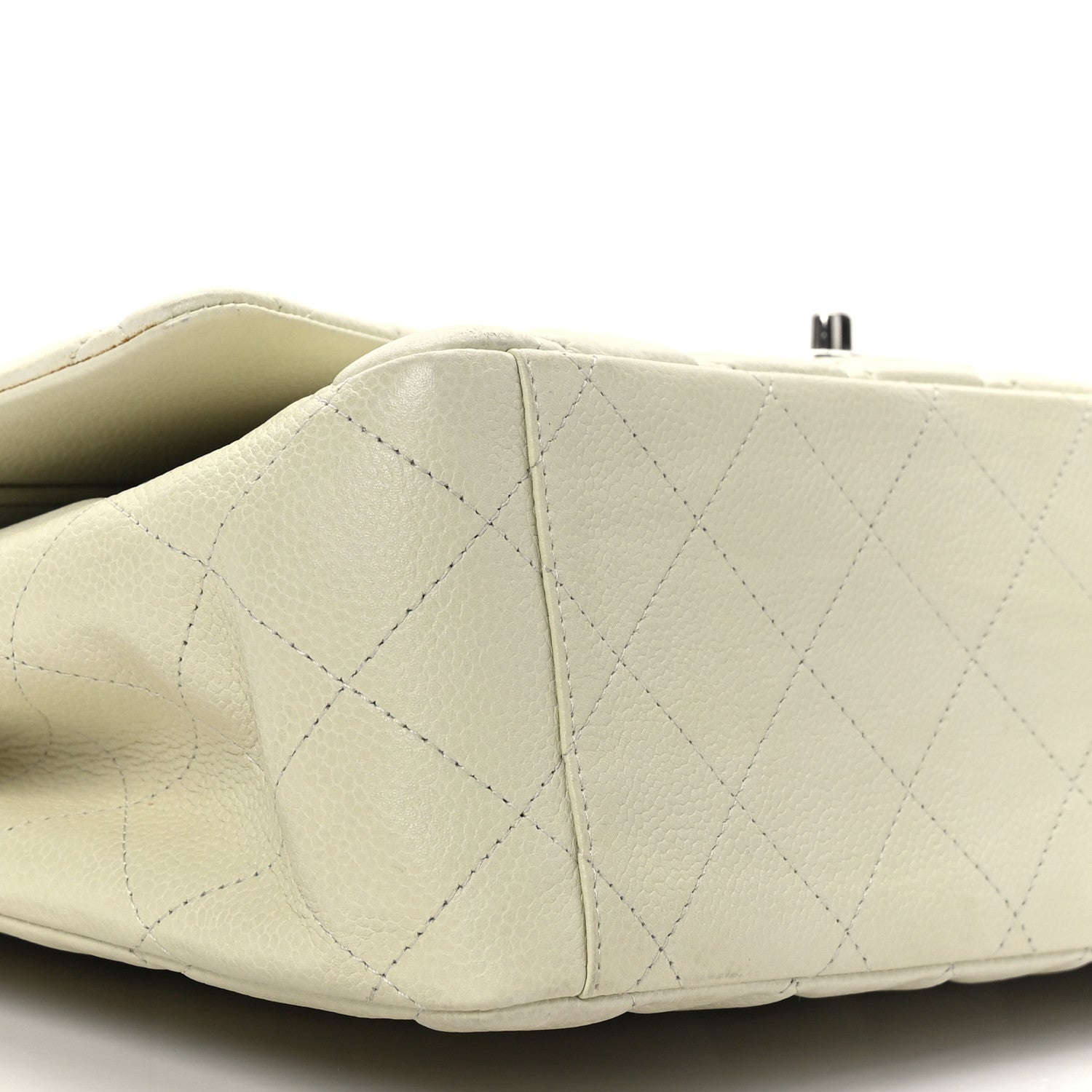 Chanel Caviar Quilted Maxi Double Flap Light Green 8 of 9