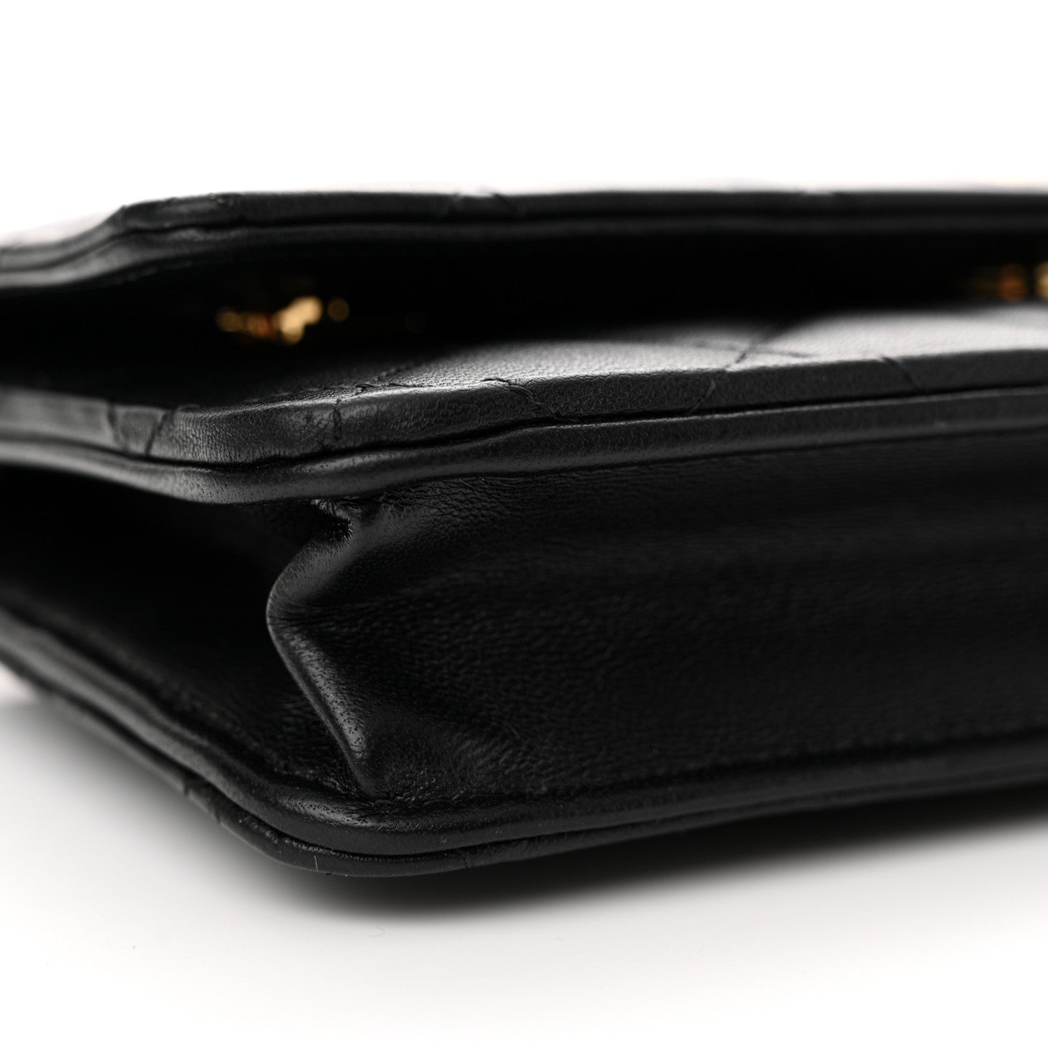 Chanel Lambskin Quilted Wallet On Chain WOC Black 10 of 15