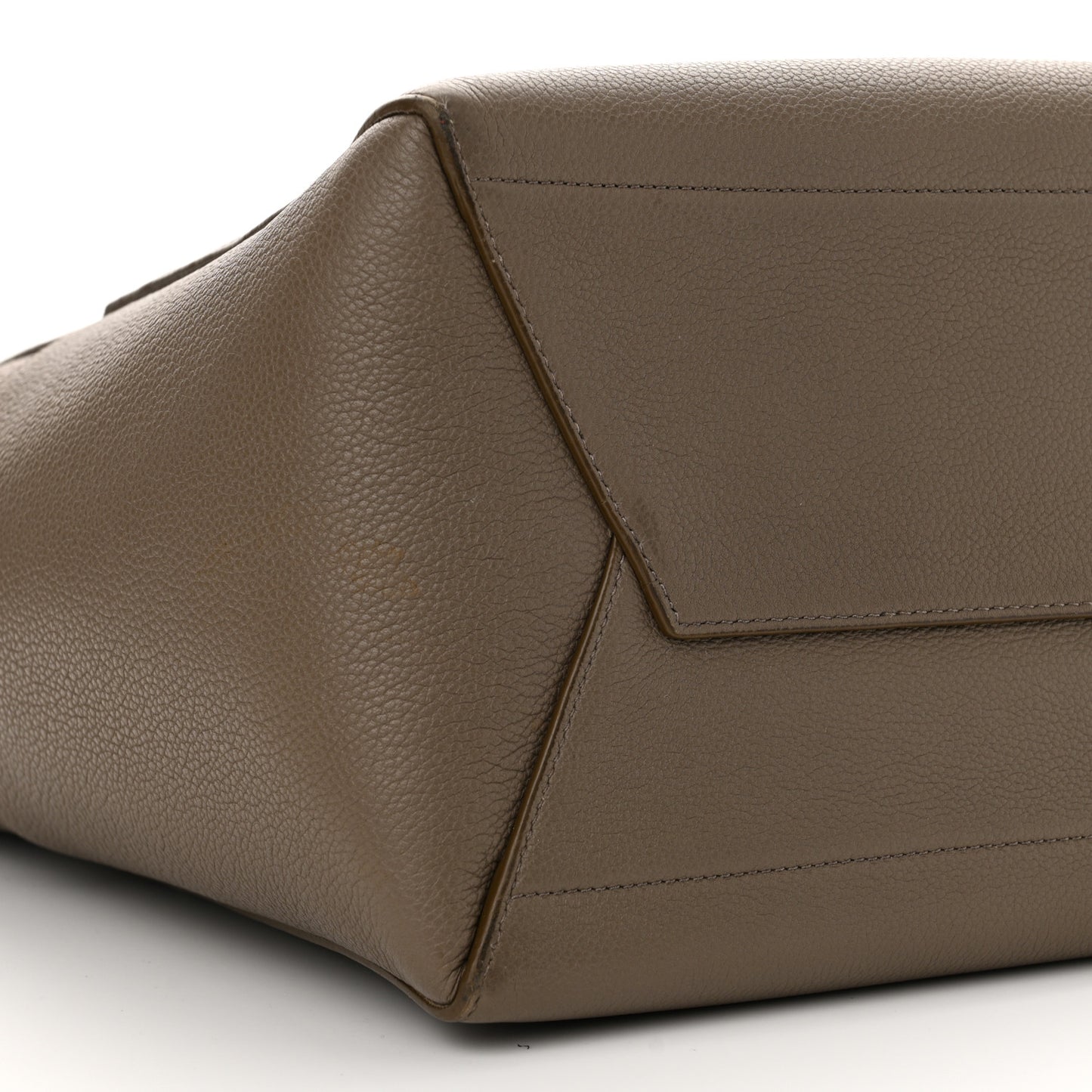 Soft Grained Calfskin Sangle Bucket Bag Taupe