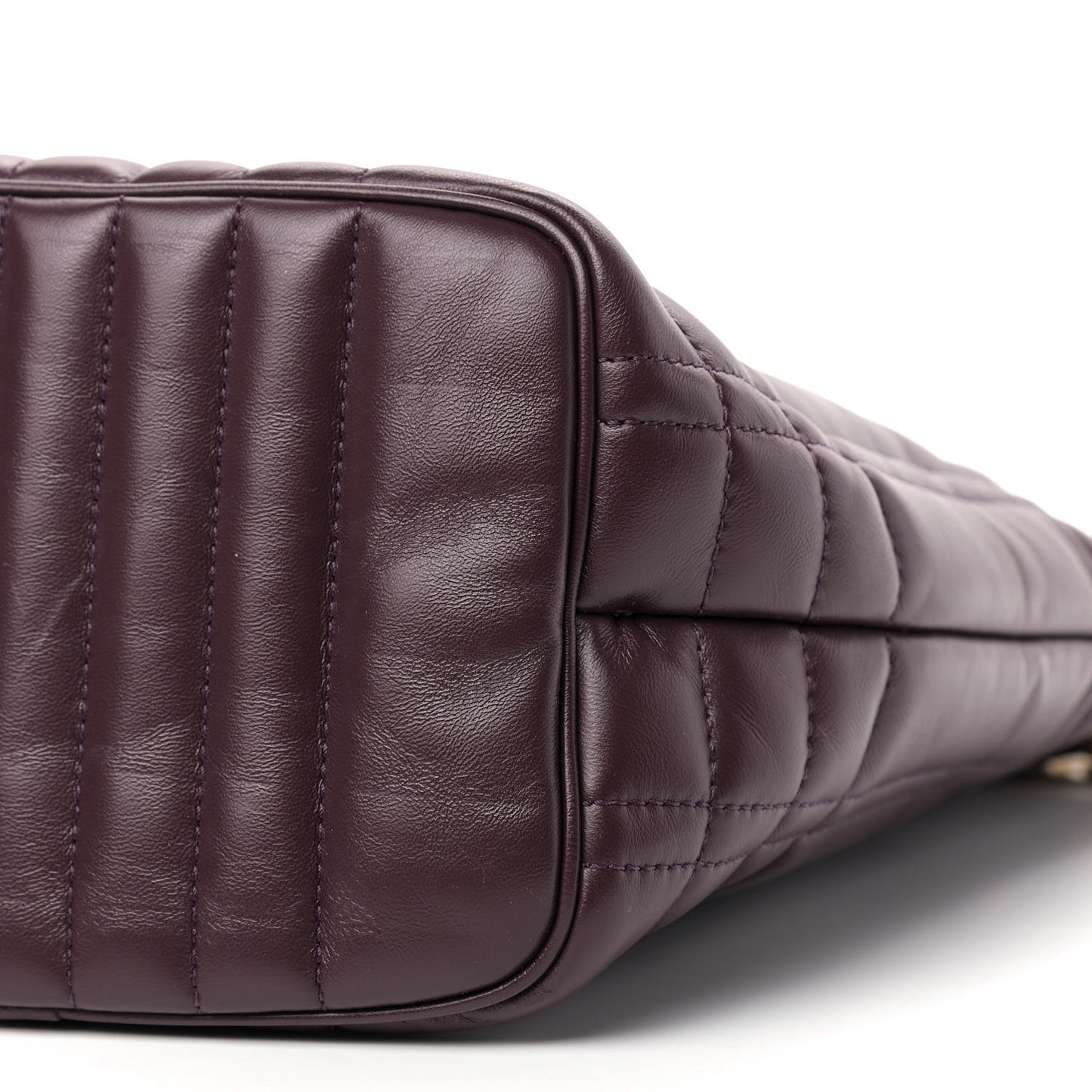 Lambskin Quilted Small Lola Bucket Bag Deep Maroon