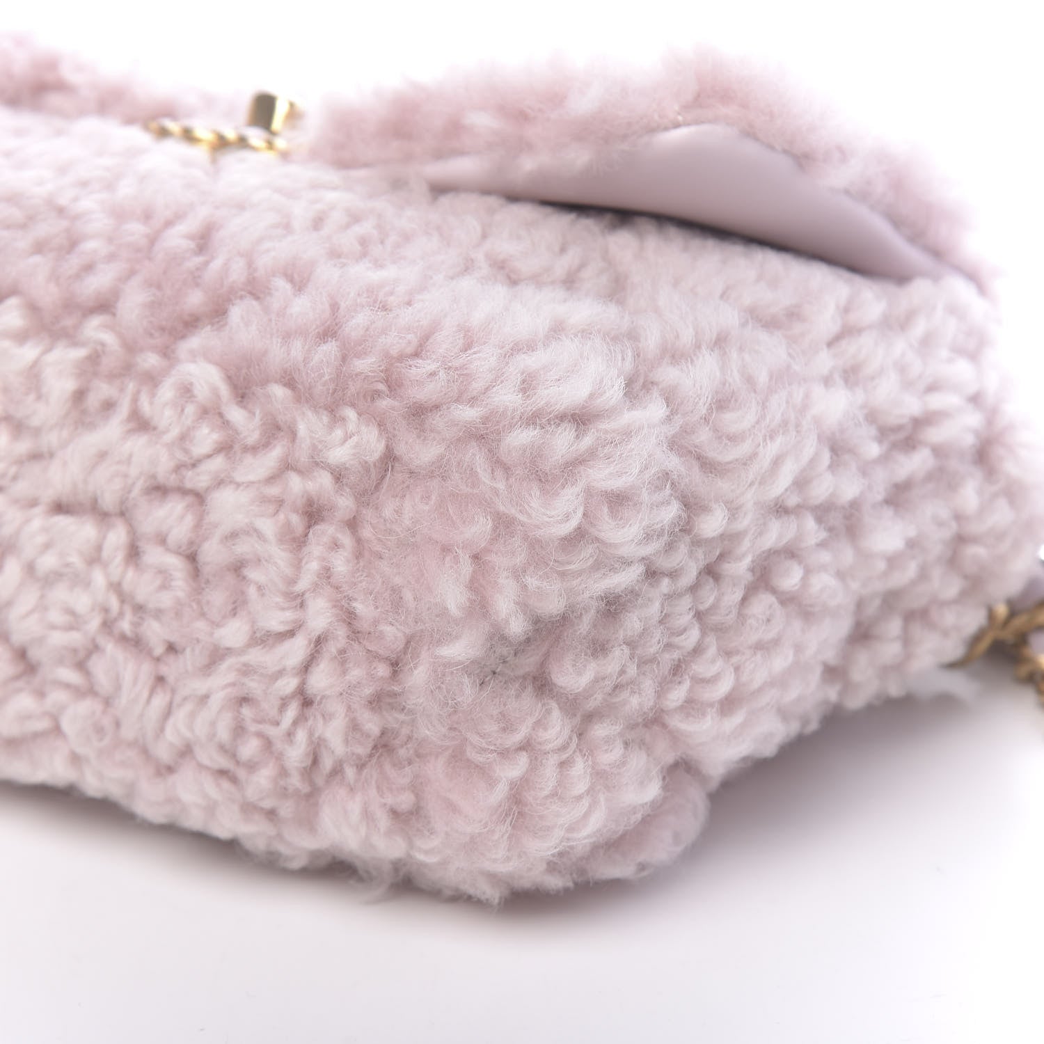 Chanel Shearling Sheepskin Medium 19 Flap Light Pink 9 of 11