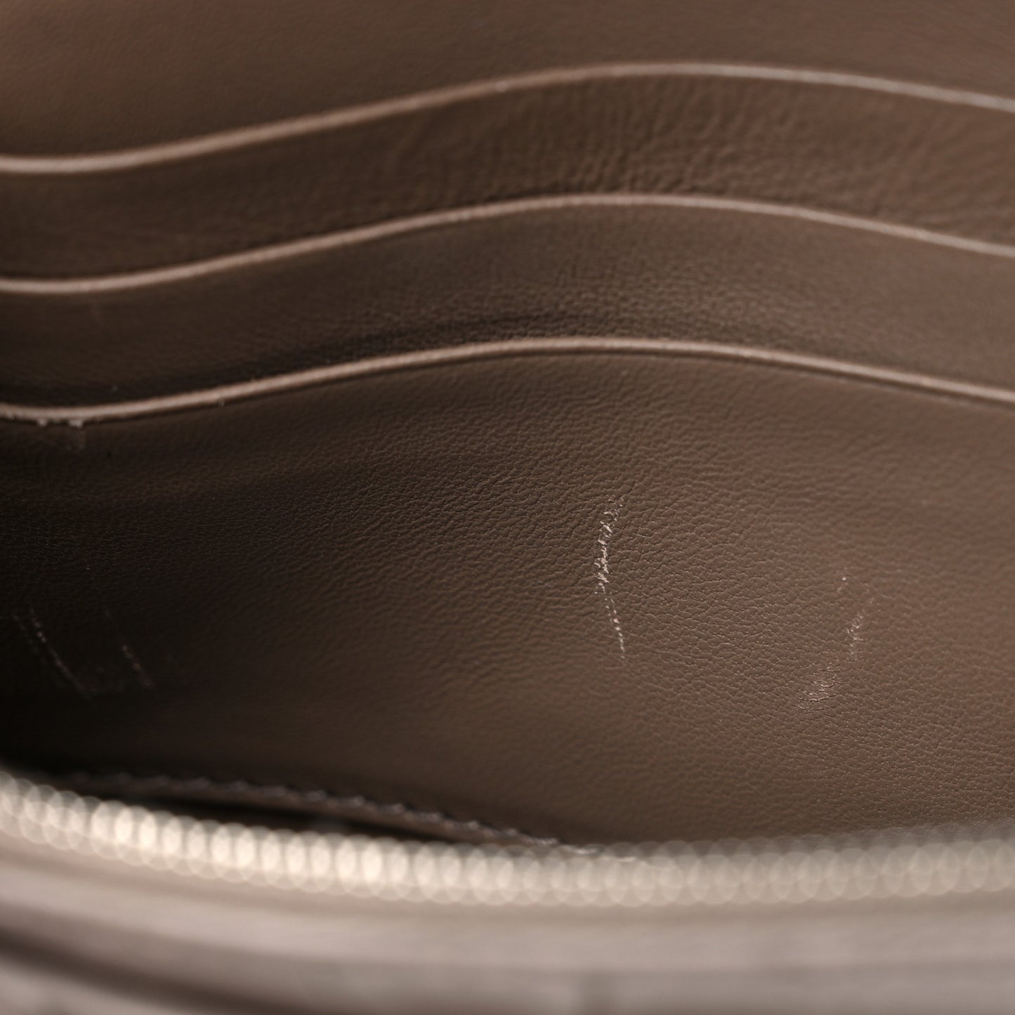 Shiny Calfskin Crocodile Embossed Hourglass Chain Bag Taupe