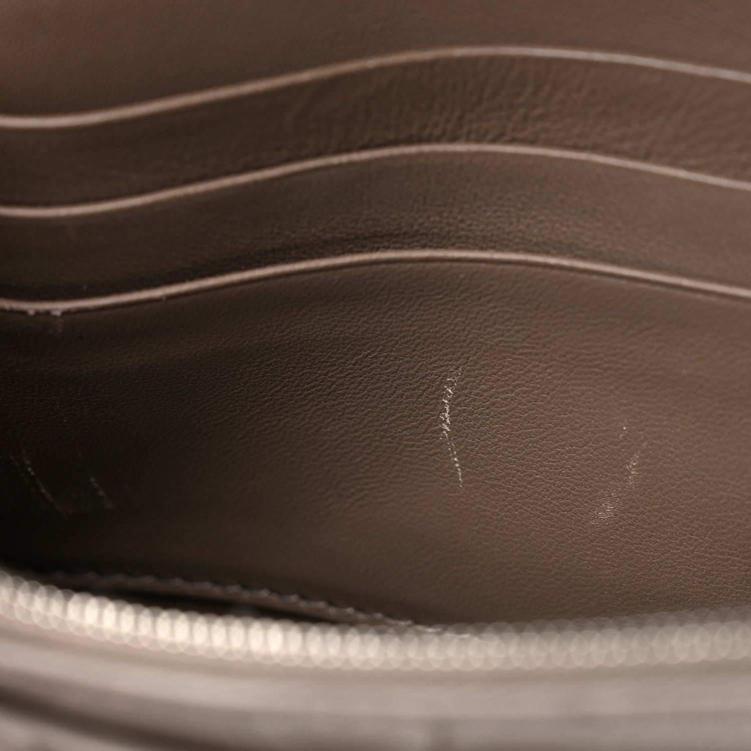 Balenciaga Shiny Calfskin Crocodile Embossed Hourglass Chain Bag Taupe 10 of 12