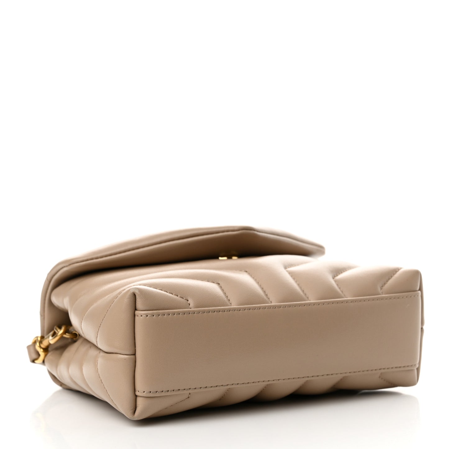 Calfskin Y Quilted Monogram Toy Loulou Crossbody Bag Dark Beige