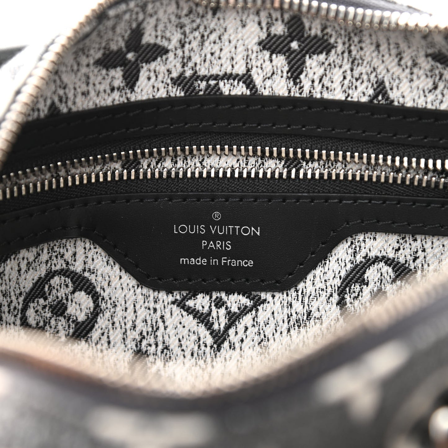 Denim Monogram Jacquard Speedy Bandouliere 25 Black