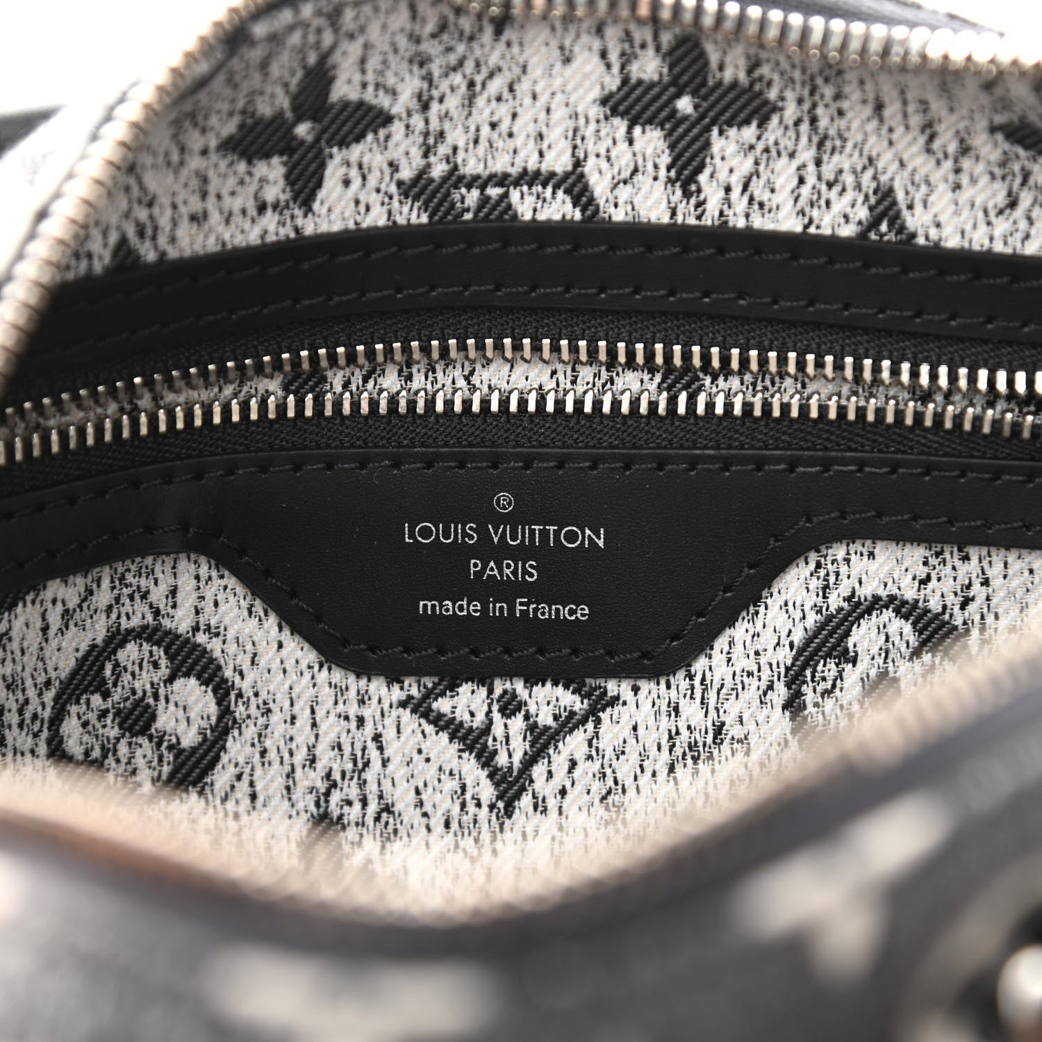 Louis Vuitton Denim Monogram Jacquard Speedy Bandouliere 25 Black 6 of 9