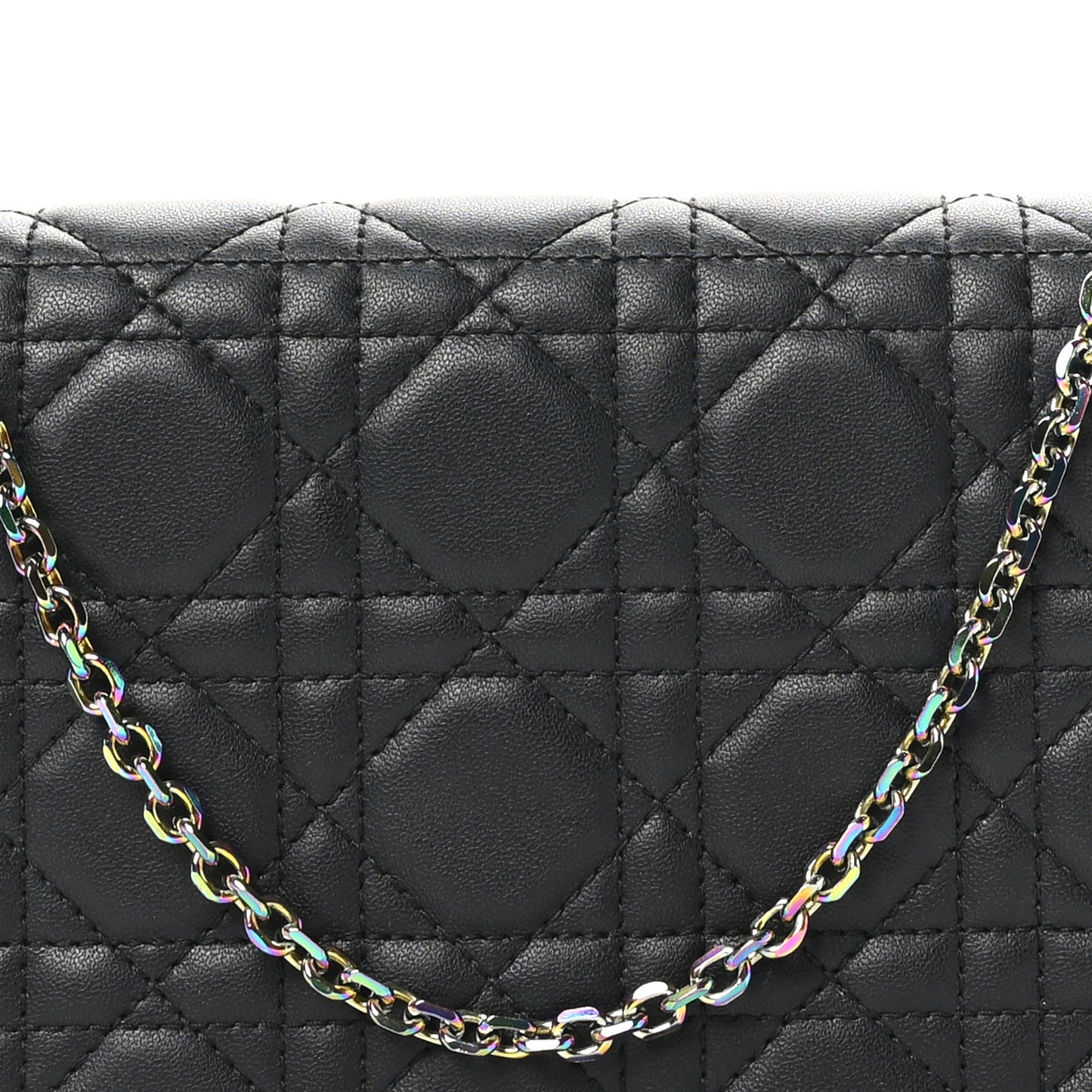 Lambskin Cannage Lady Dior Pouch Black