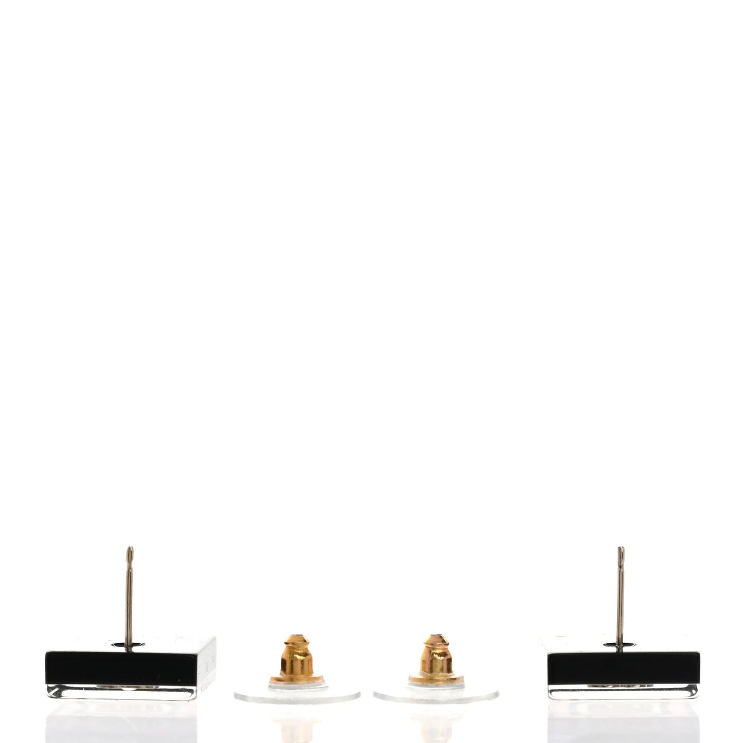 Resin CC Square Earrings Black Pink White
