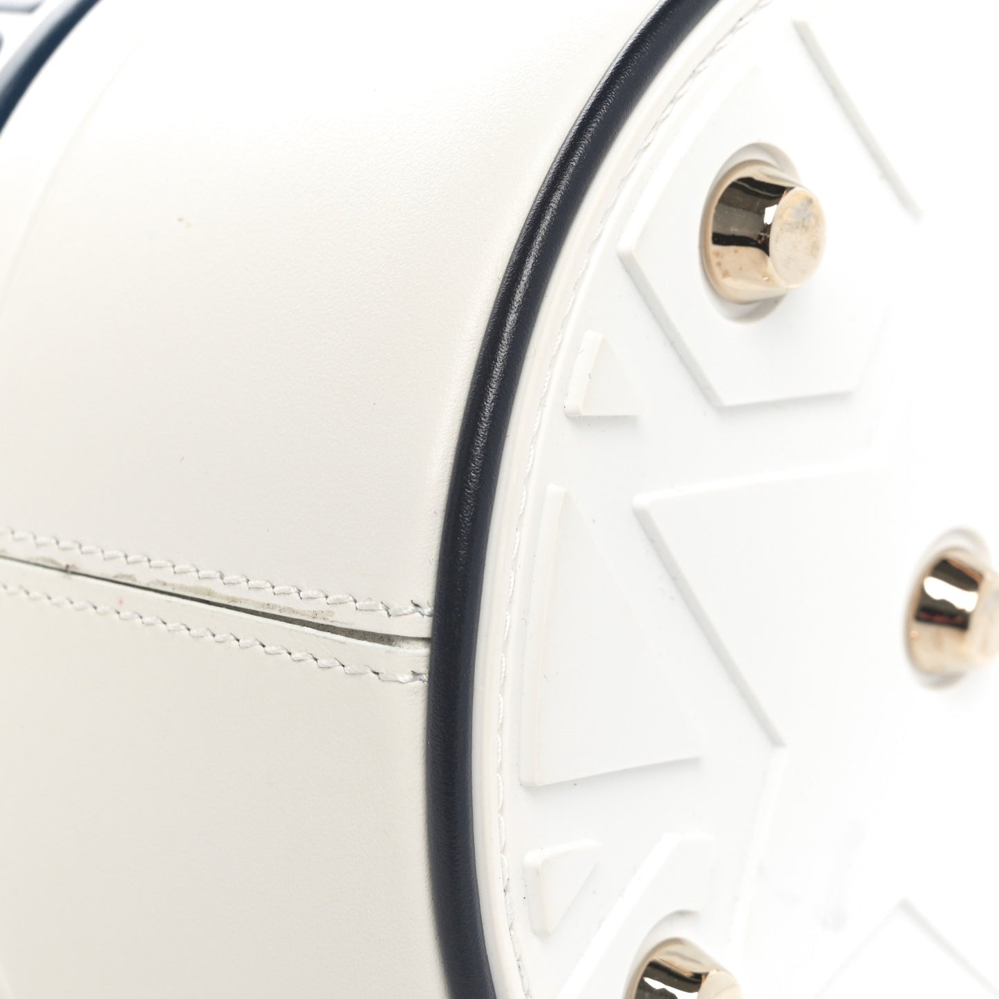 Calfskin Small Dior Vibe Bucket White Blue