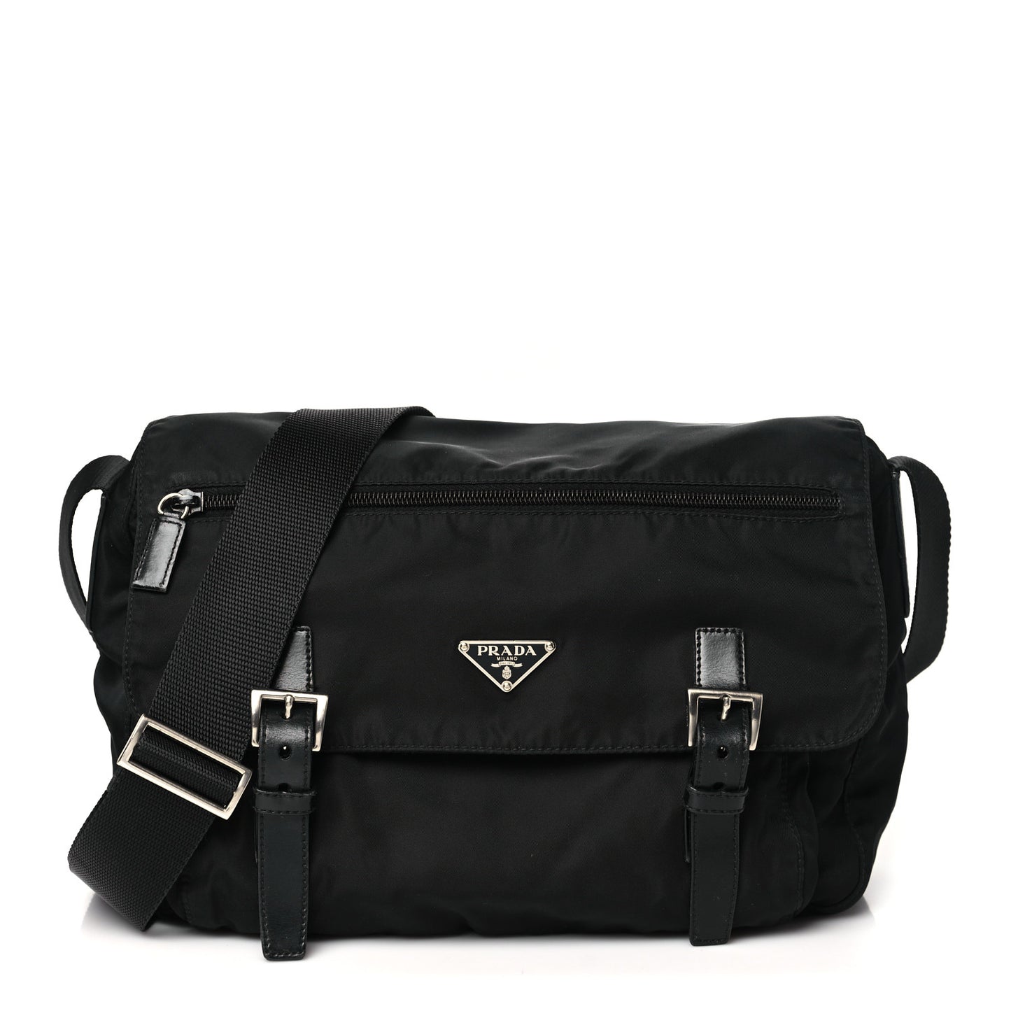 Nylon Vela Messenger Bag Black