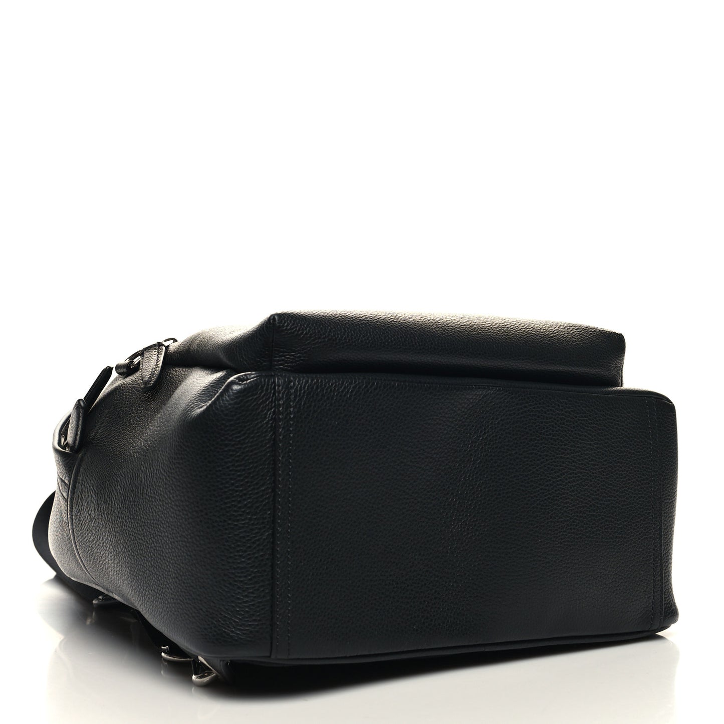 Grain Calfskin Zipped Backpack Black