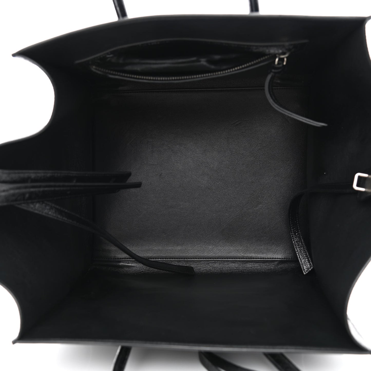 Crinkled Patent Calfskin Medium Phantom Luggage Black