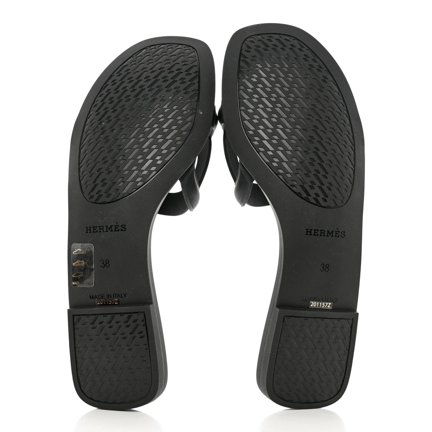 Rubber Aloha Sandals 38 Black
