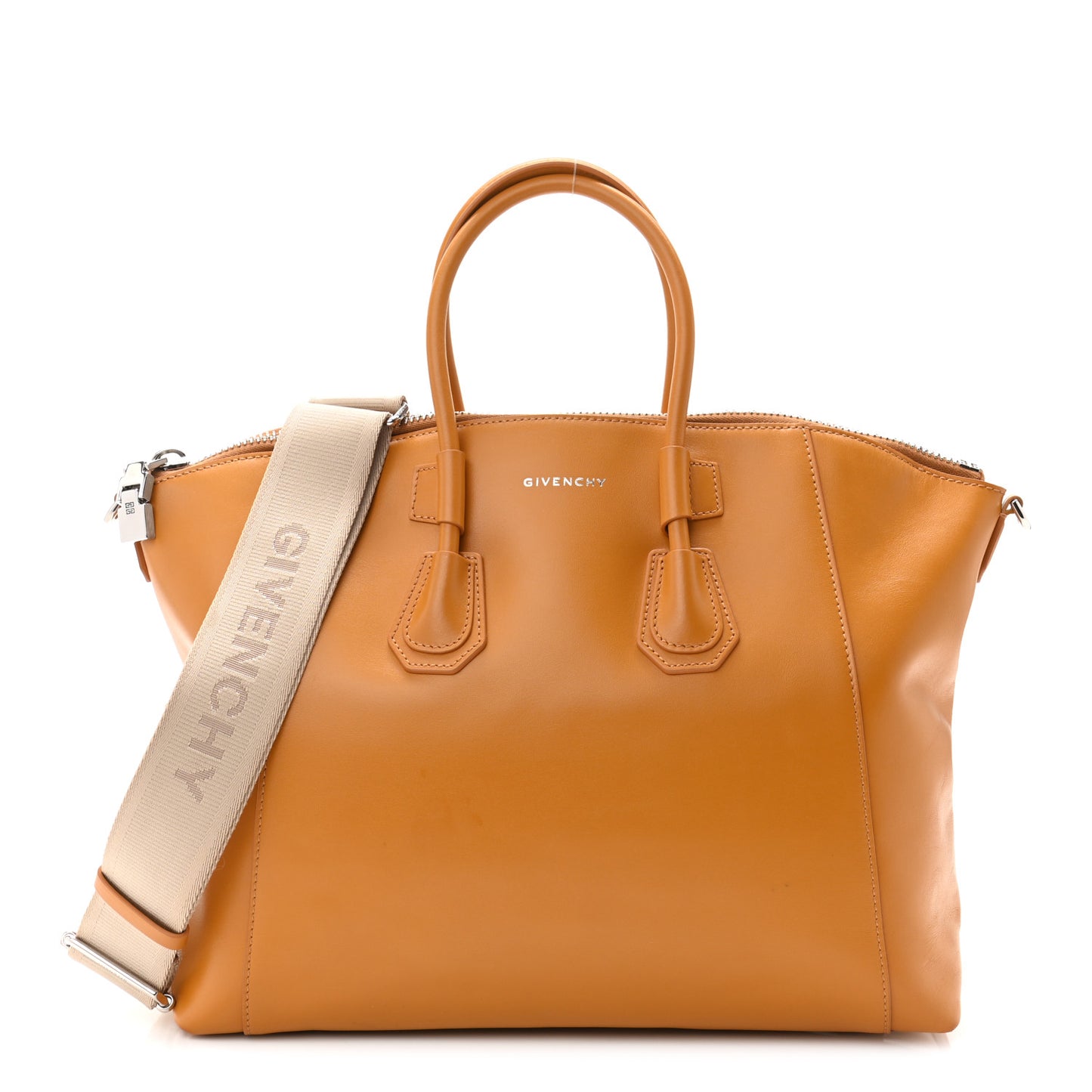 Box Calfskin Small Antigona Sport Top Handle Bag Pumpkin