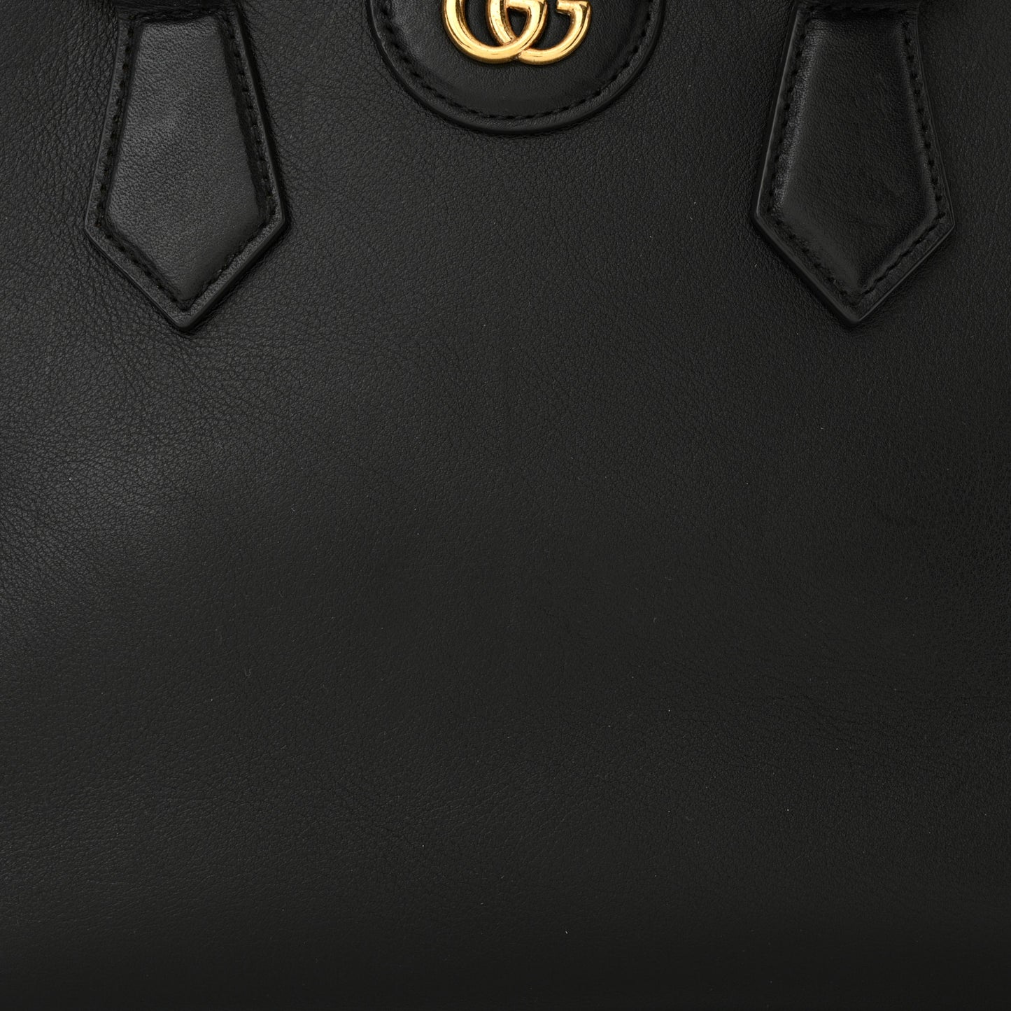 Calfskin Small Diana Tote Bag Black Yellow Fluo