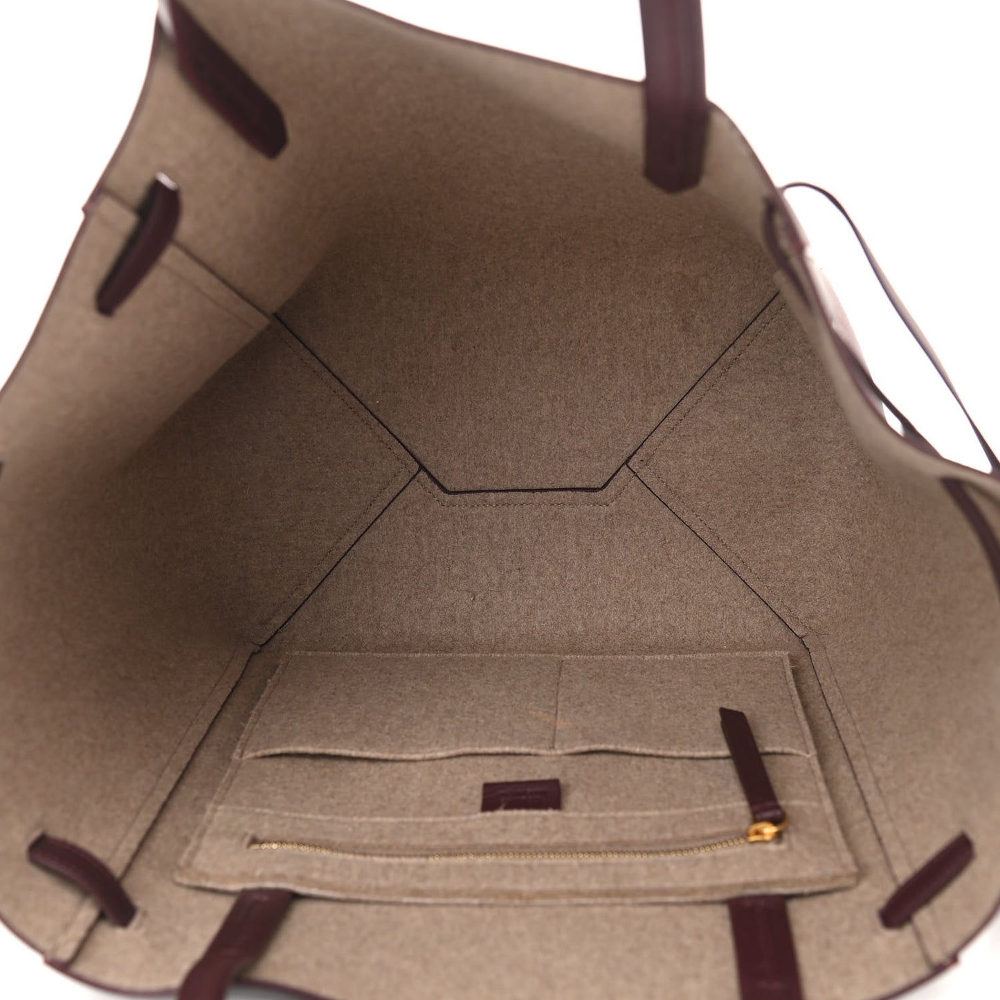 Smooth Calfskin Small Belt Cabas Phantom Burgundy