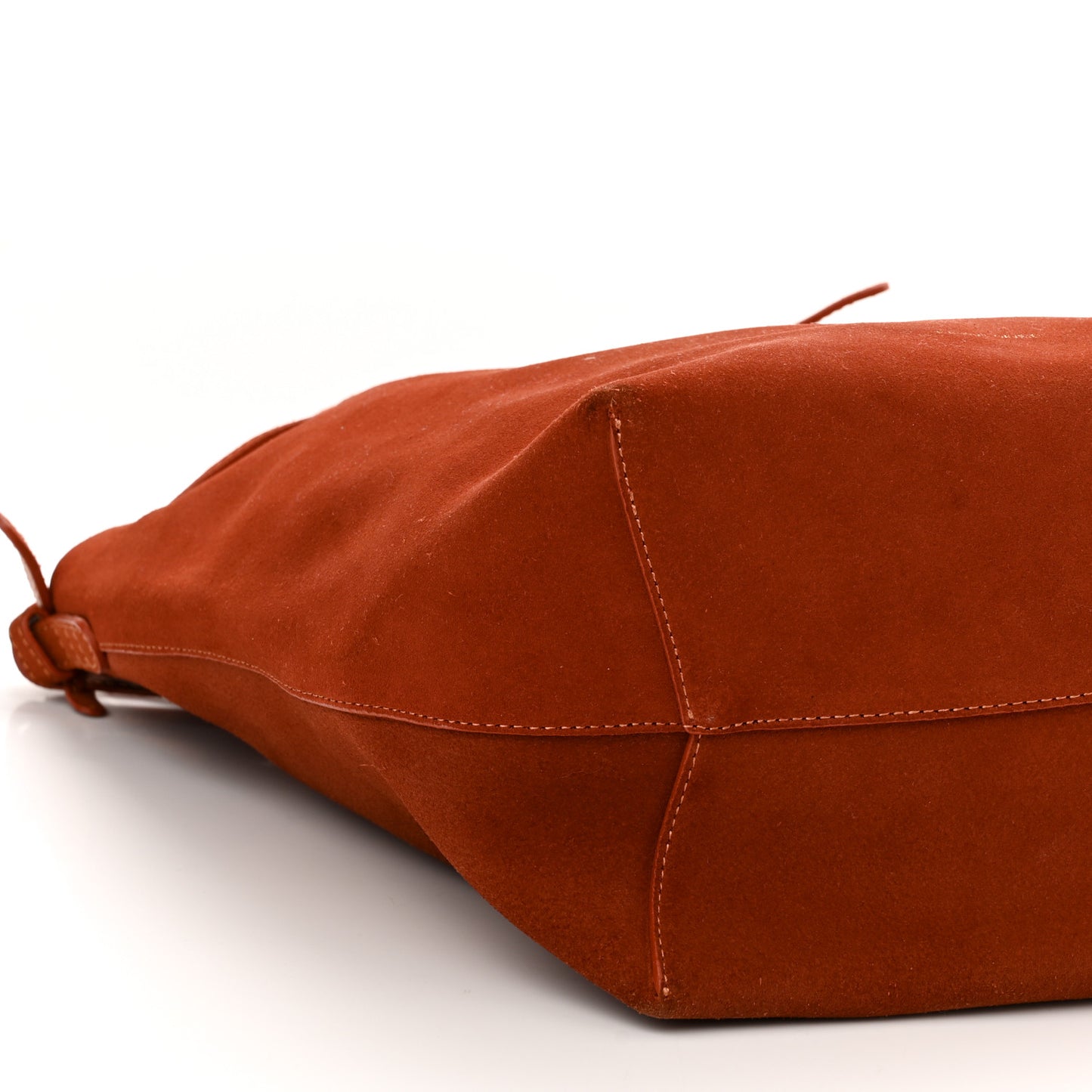 Suede Bucket Bag Brick