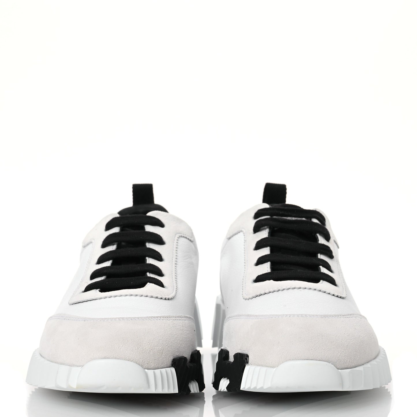 Goatskin Suede Bouncing Sneakers 39 White Black