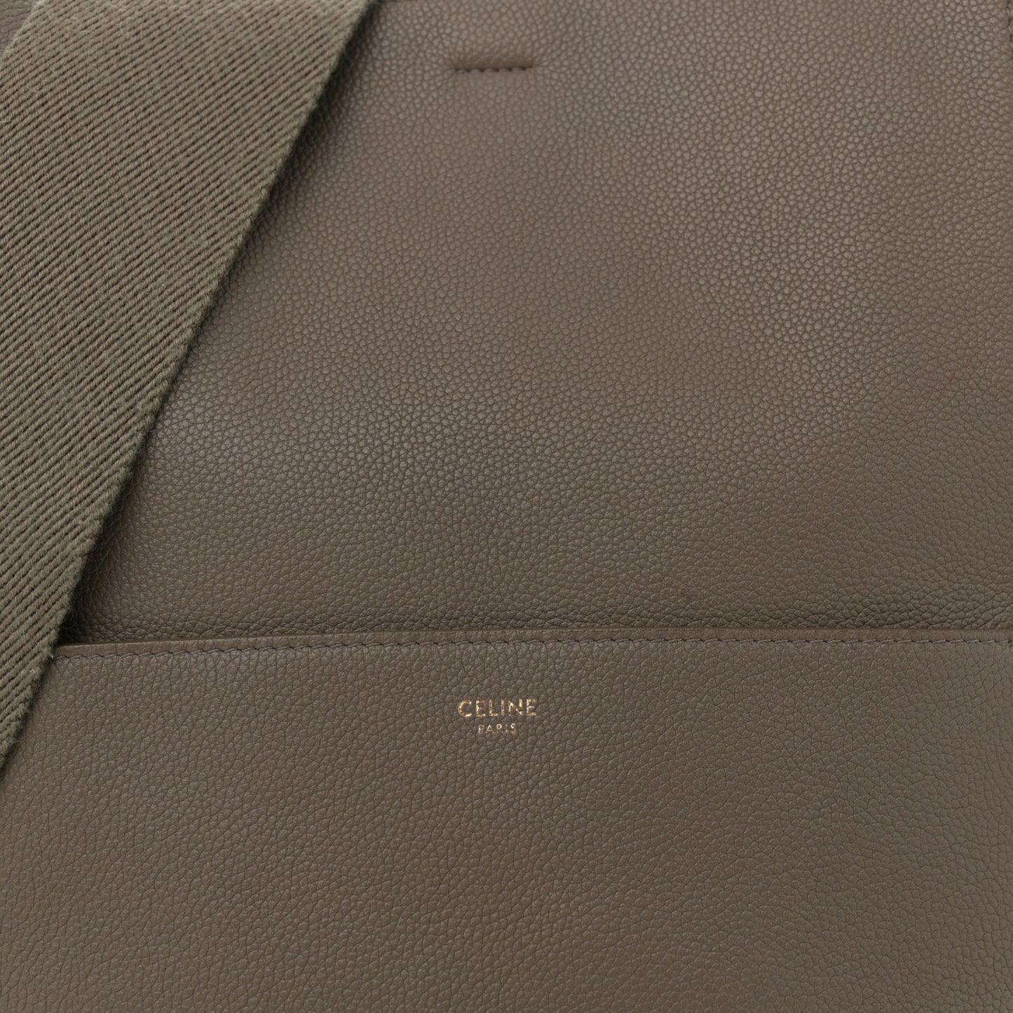 Soft Grained Calfskin Sangle Bucket Bag Taupe