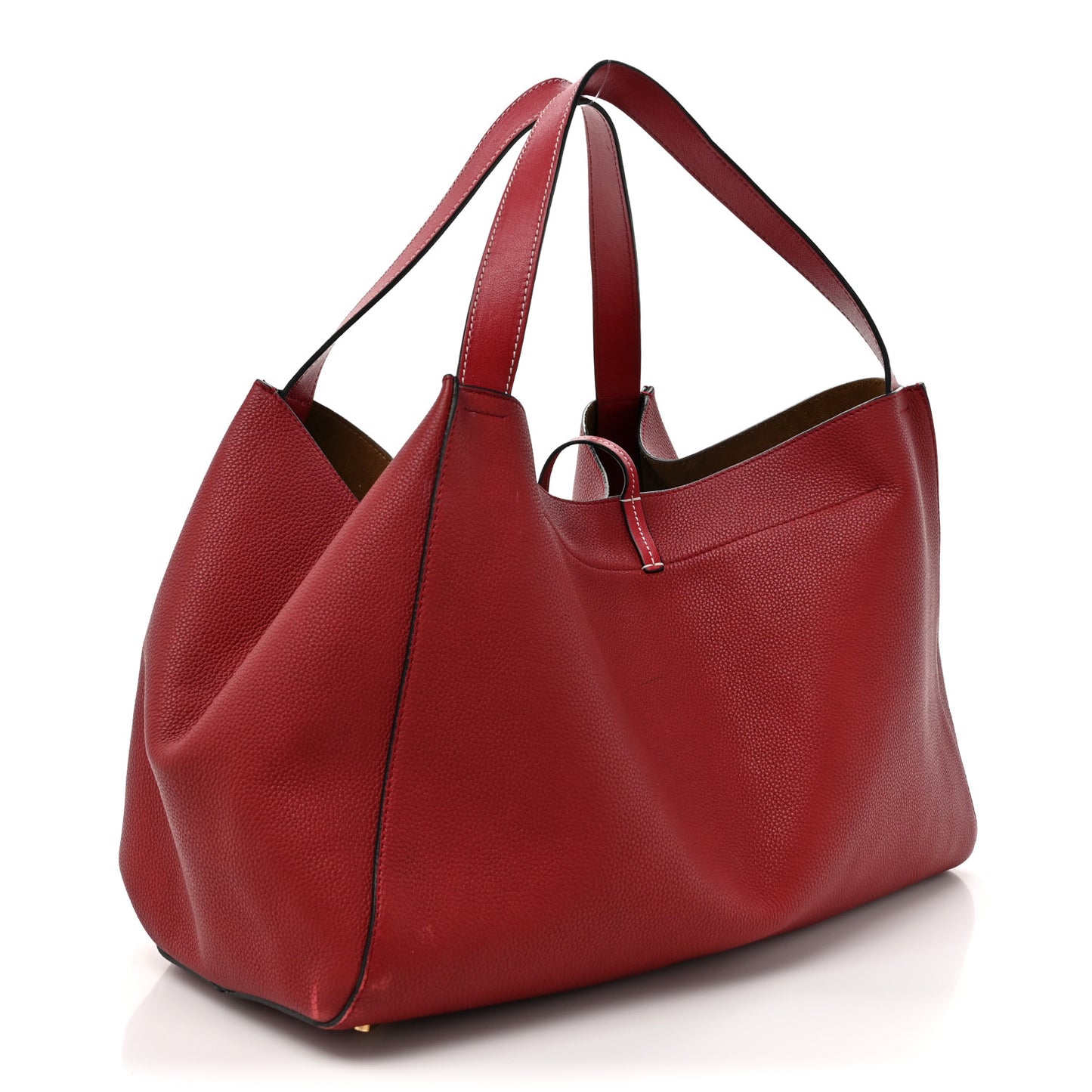 Calfskin Barcelona Tote Scarlet Red