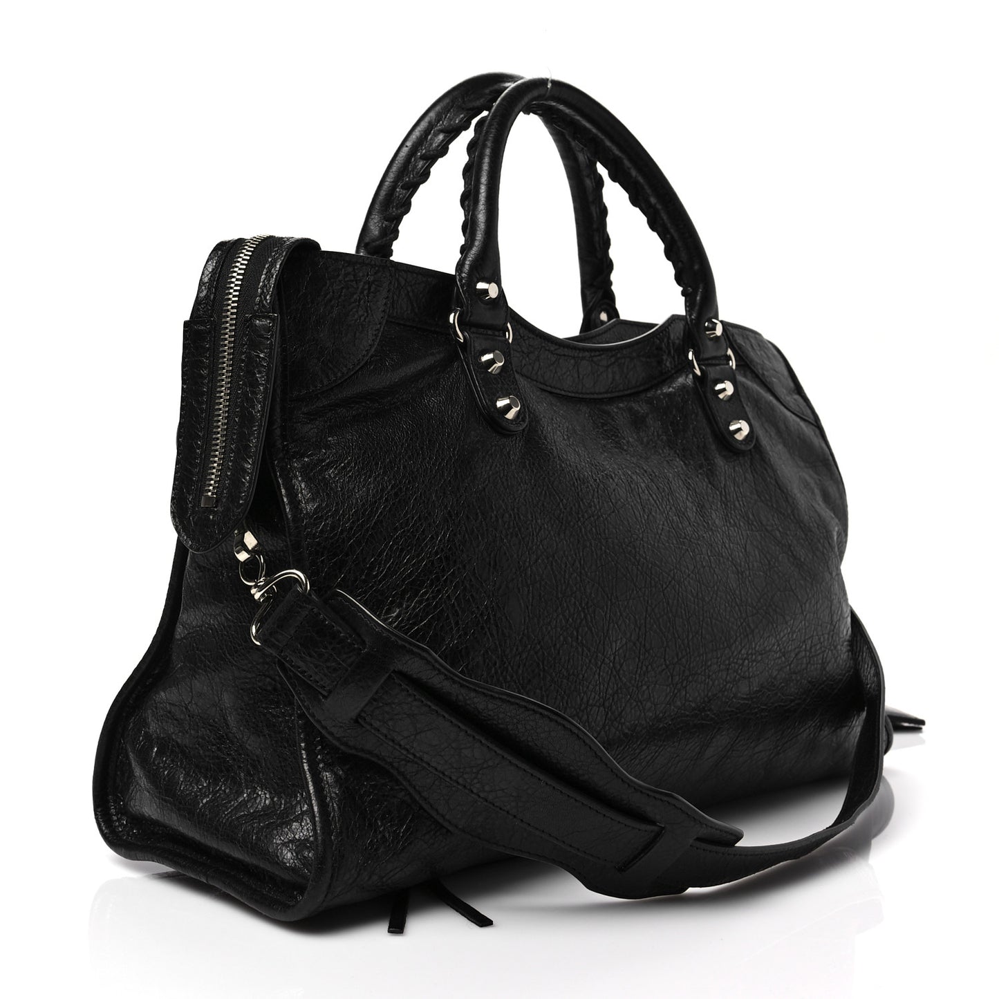 Agneau Classic Silver Hardware City Black