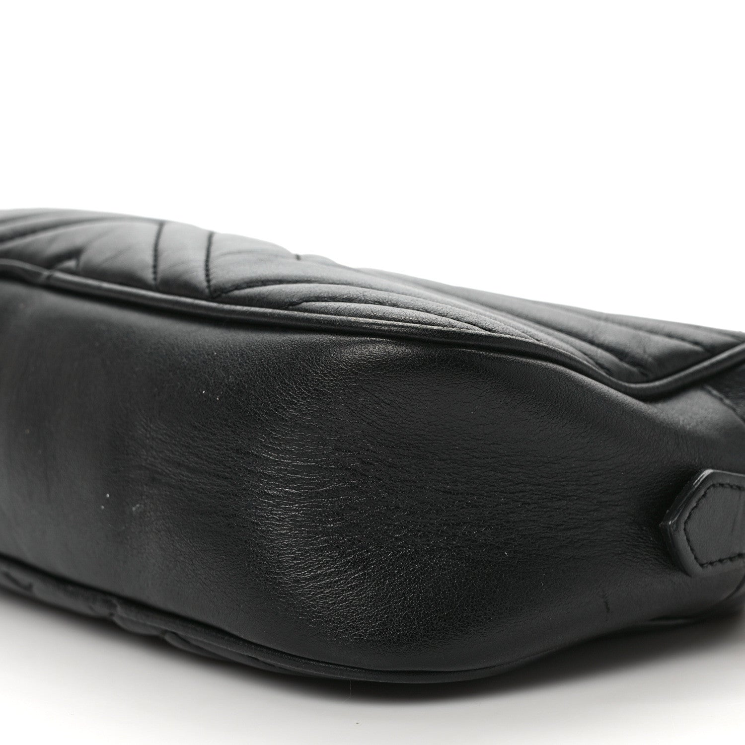 Gucci Calfskin Matelasse Small GG Marmont Chain Shoulder Bag Black 8 of 11