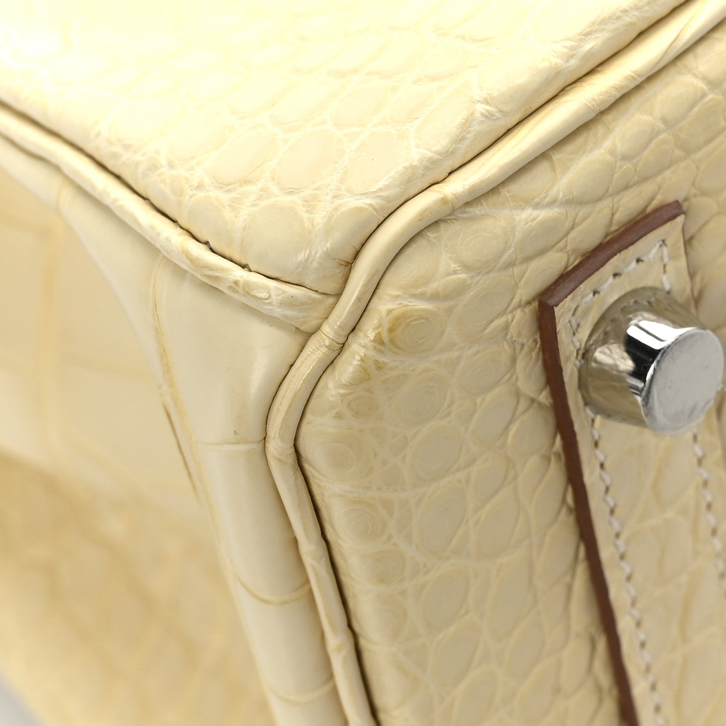 Matte Alligator Birkin 25 Vanille