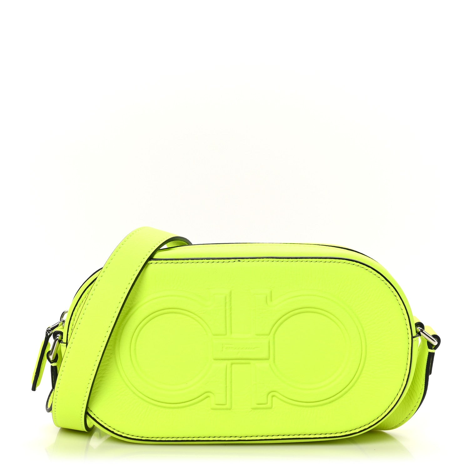 Salvatore Ferragamo Calfskin Double Gancio Crossbody Bag Tennis