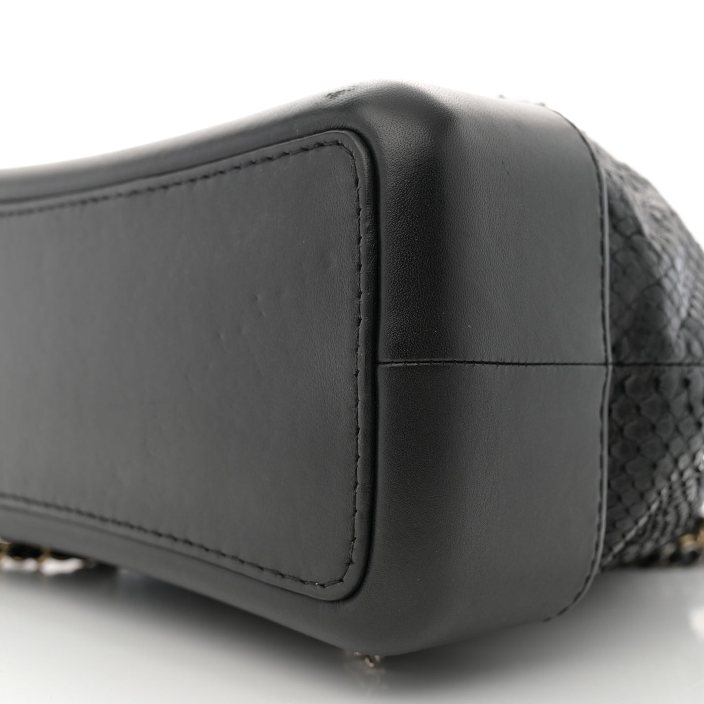 Snakeskin Small Gabrielle Backpack Black