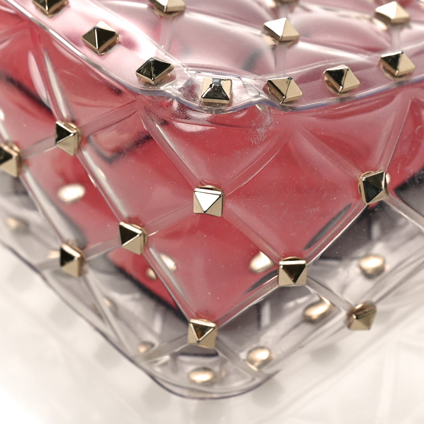 PVC Medium Rockstud Spike Shoulder Bag