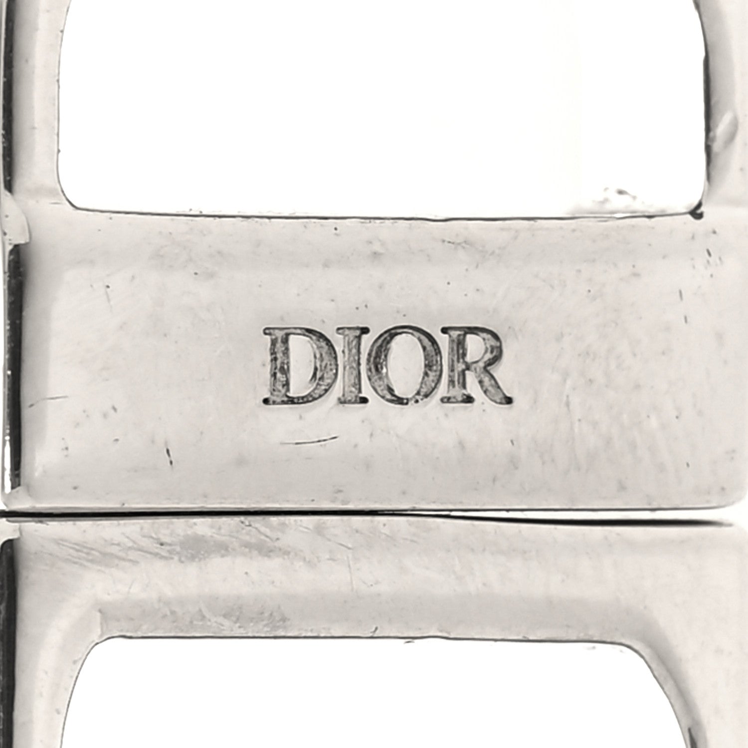 Christian Dior Brass CD Icon Chain Link Necklace Silver 4 of 5