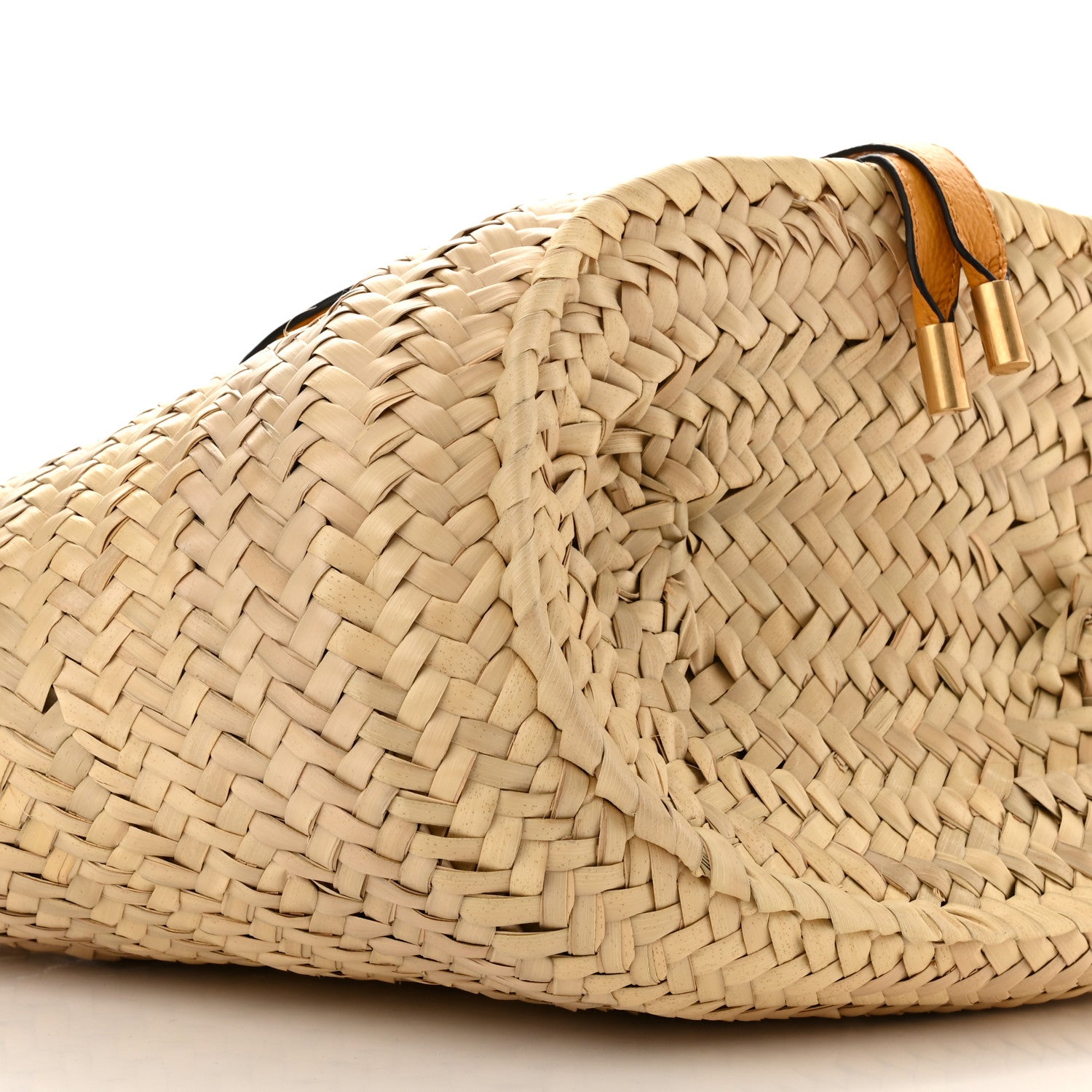 Chloe Raffia Small Grain Calfskin Medium Marcie Basket Yellow 8 of 10