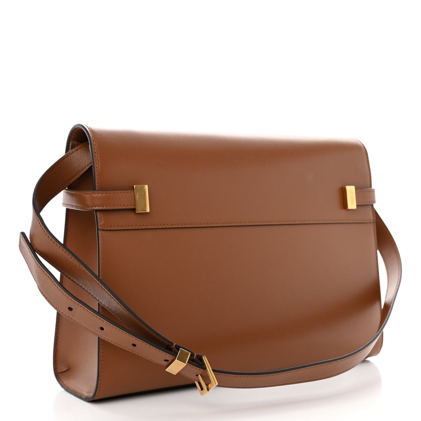 Smooth Calfskin Small Manhattan Shoulder Bag Cognac